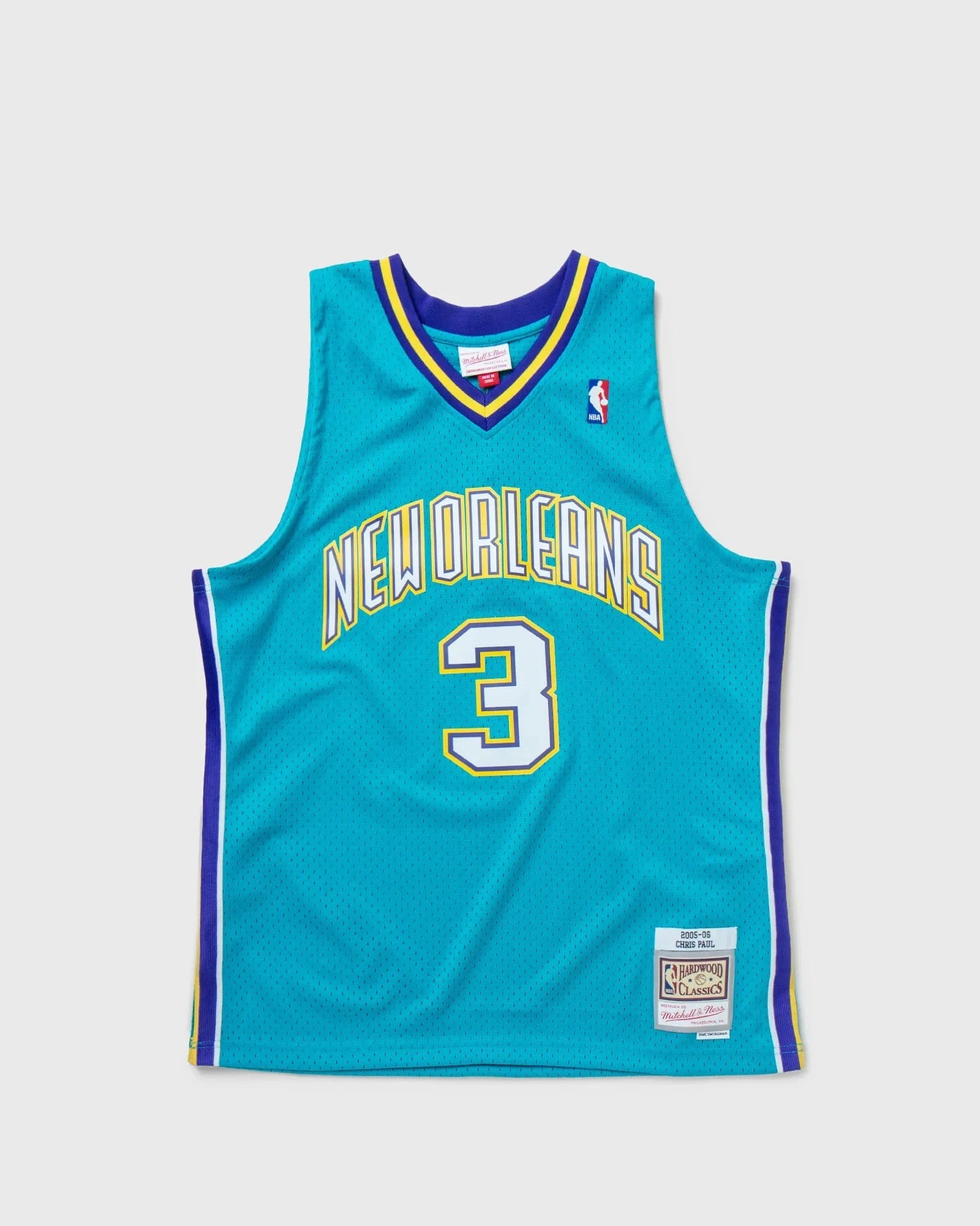 Mitchell And Ness Jerseys Chris Paul New Orleans Pelicans Mitchell & Ness NBA 05-06 HWC Swingman Jersey - Teal