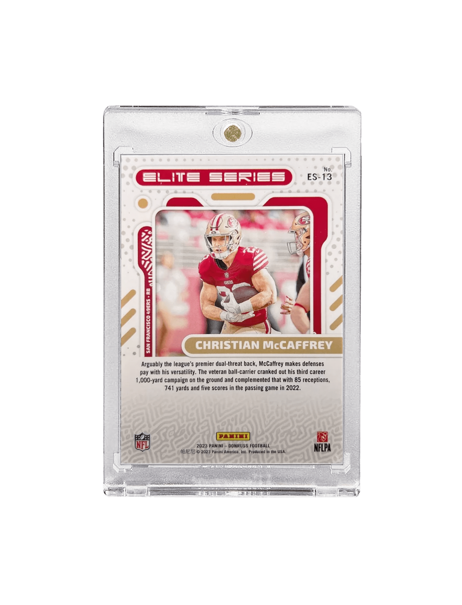 Panini Cards Christian McCaffrey San Francisco 49ers Panini 23 Donruss Elite Series Card