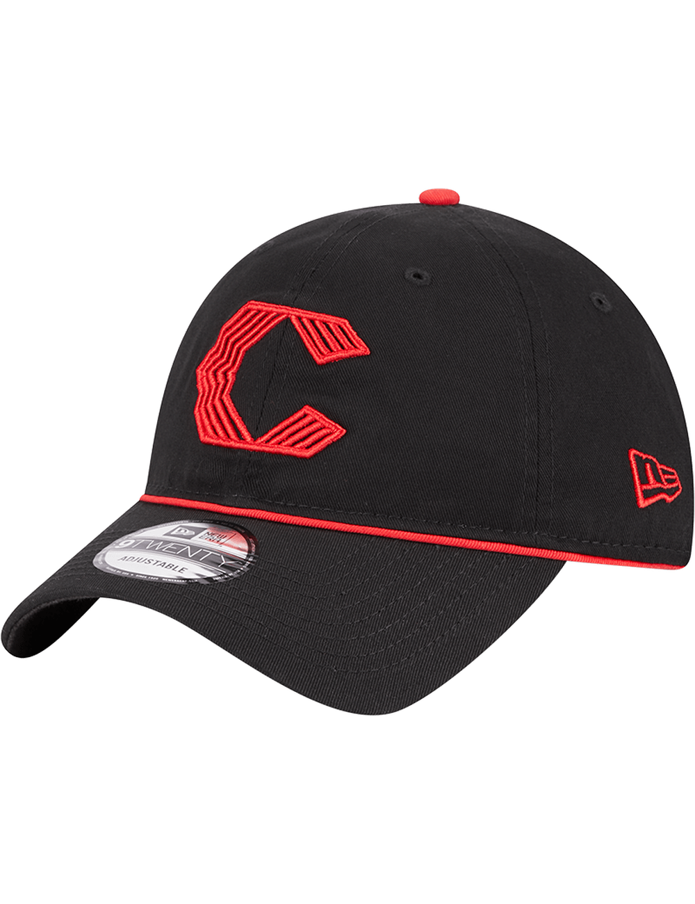 New Era Caps Cincinnati Reds New Era MLB City Connect 9TWENTY Strapback Hat - Black