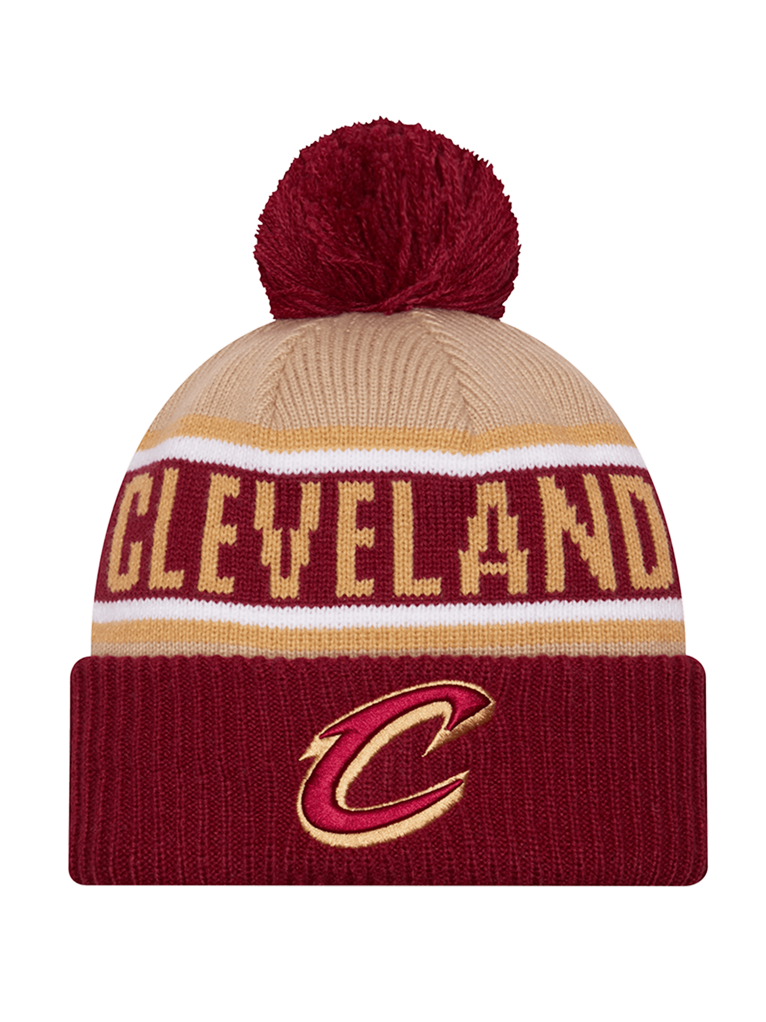 New Era Beanies Cleveland Cavaliers New Era NBA 24 Draft Knit Beanie - Tan
