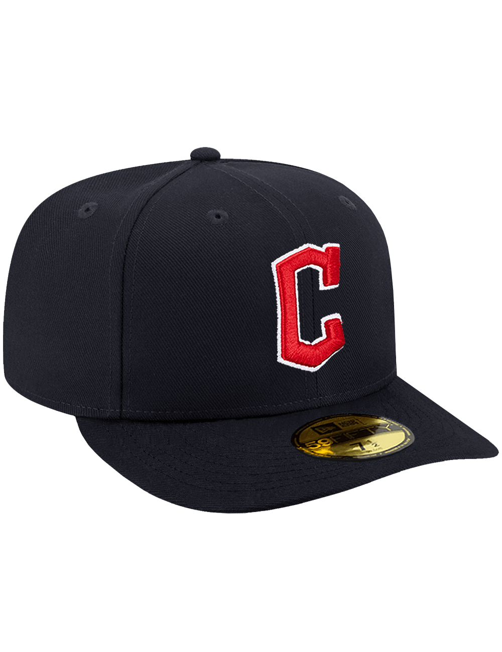 New Era Caps Cleveland Guardians New Era MLB AC On-Field Road Pre-Curved 59FIFTY Fitted Hat - Navy
