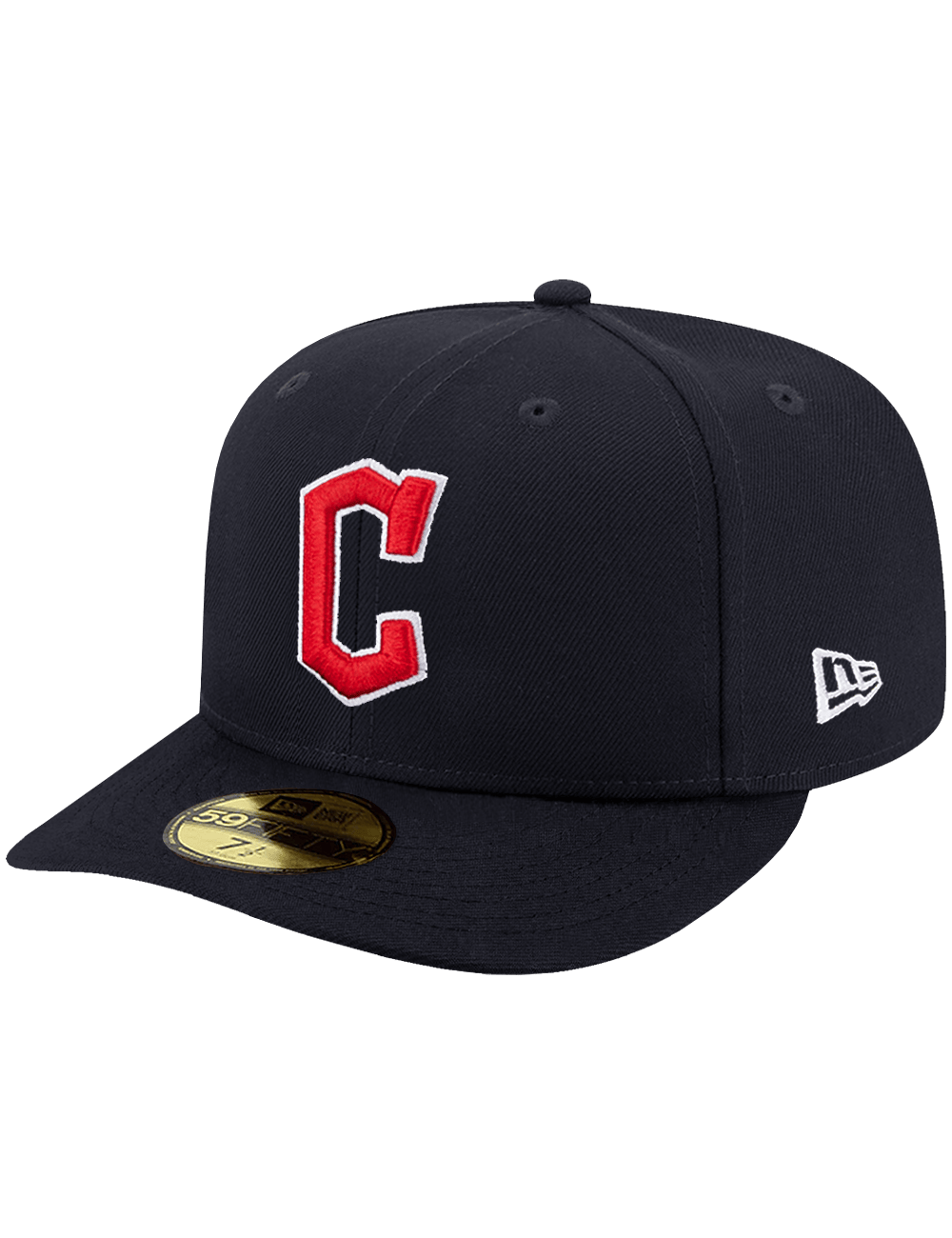 New Era Caps Cleveland Guardians New Era MLB AC On-Field Road Pre-Curved 59FIFTY Fitted Hat - Navy