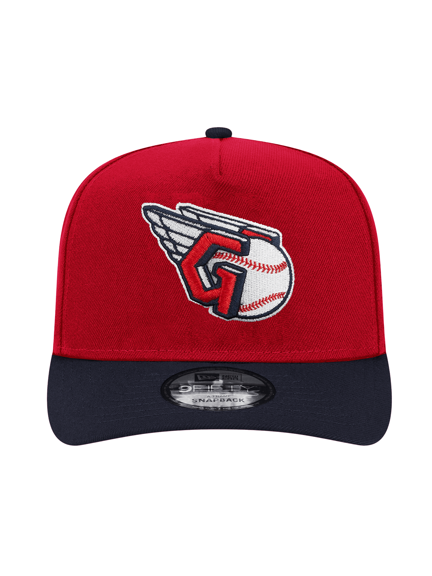 New Era Caps Cleveland Guardians New Era MLB Jacob Stadium 2T Pre-Curved 9FIFTY A-Frame Snapback Hat