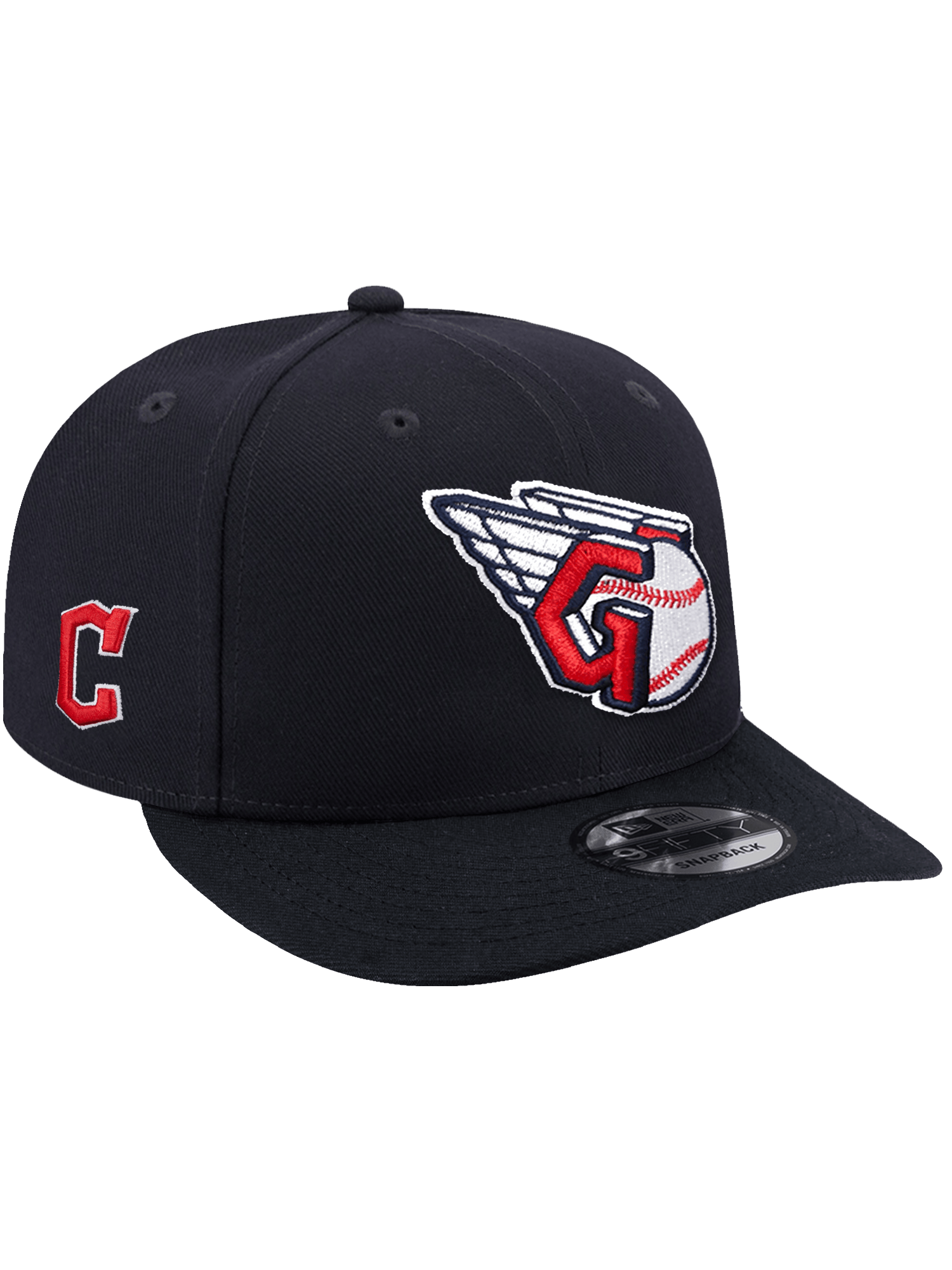 New Era Caps Cleveland Guardians New Era MLB Primary 9FIFTY Pre-Curved Snapback Hat - Navy