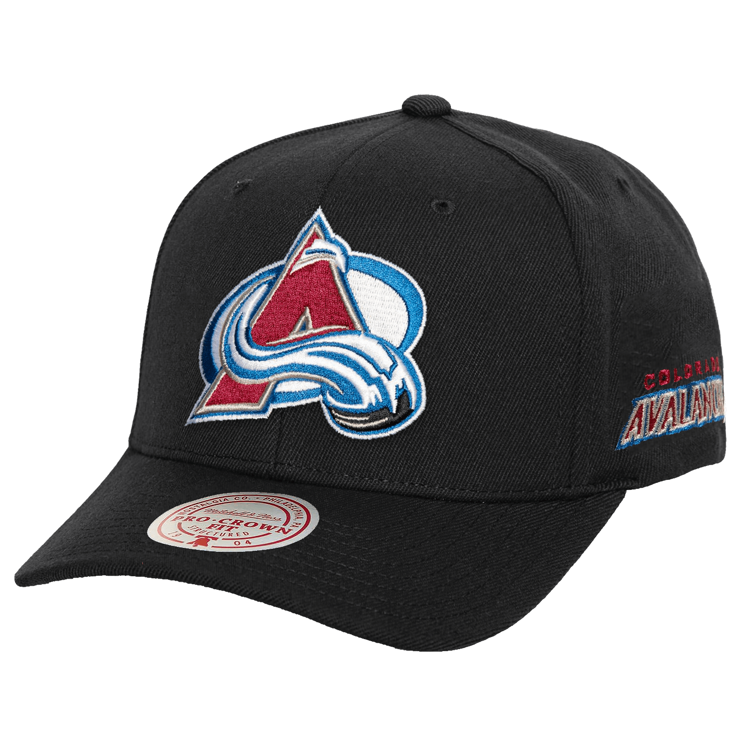 Mitchell And Ness Caps Colorado Avalanche Mitchell & Ness NHL Icon Pro Crown Snapback Hat - Black