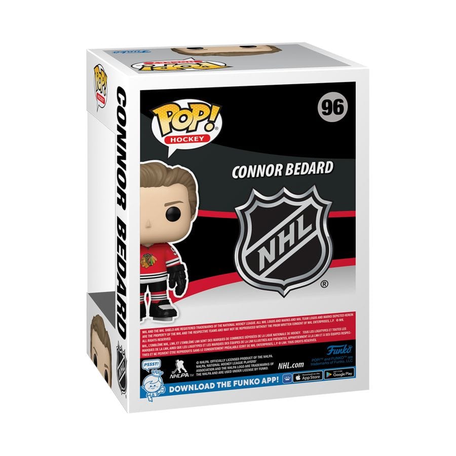 Funko Figures Connor Bedard Chicago Blackhawks Funko NHL 96 Pop Vinyl Figure
