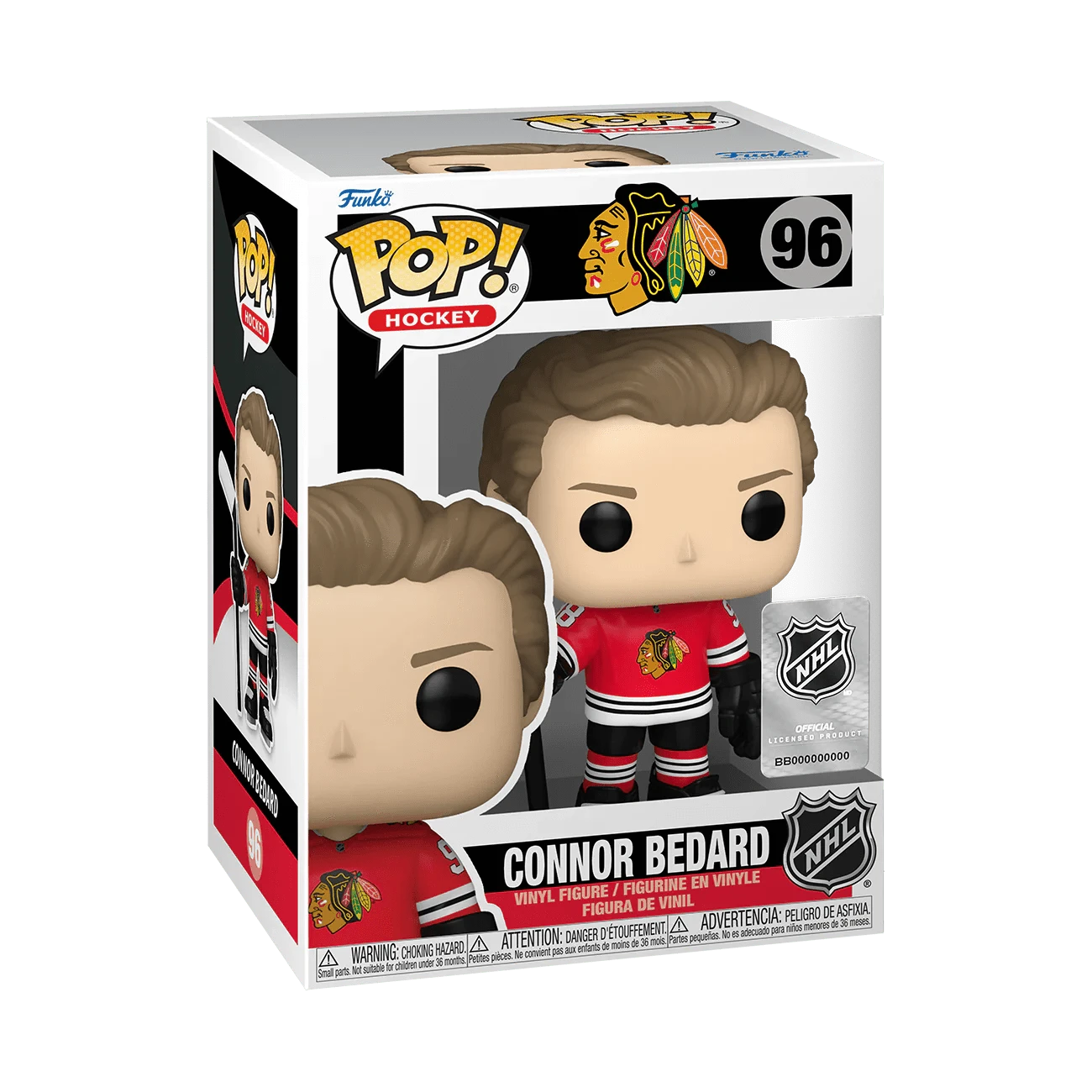 Funko Figures Connor Bedard Chicago Blackhawks Funko NHL 96 Pop Vinyl Figure