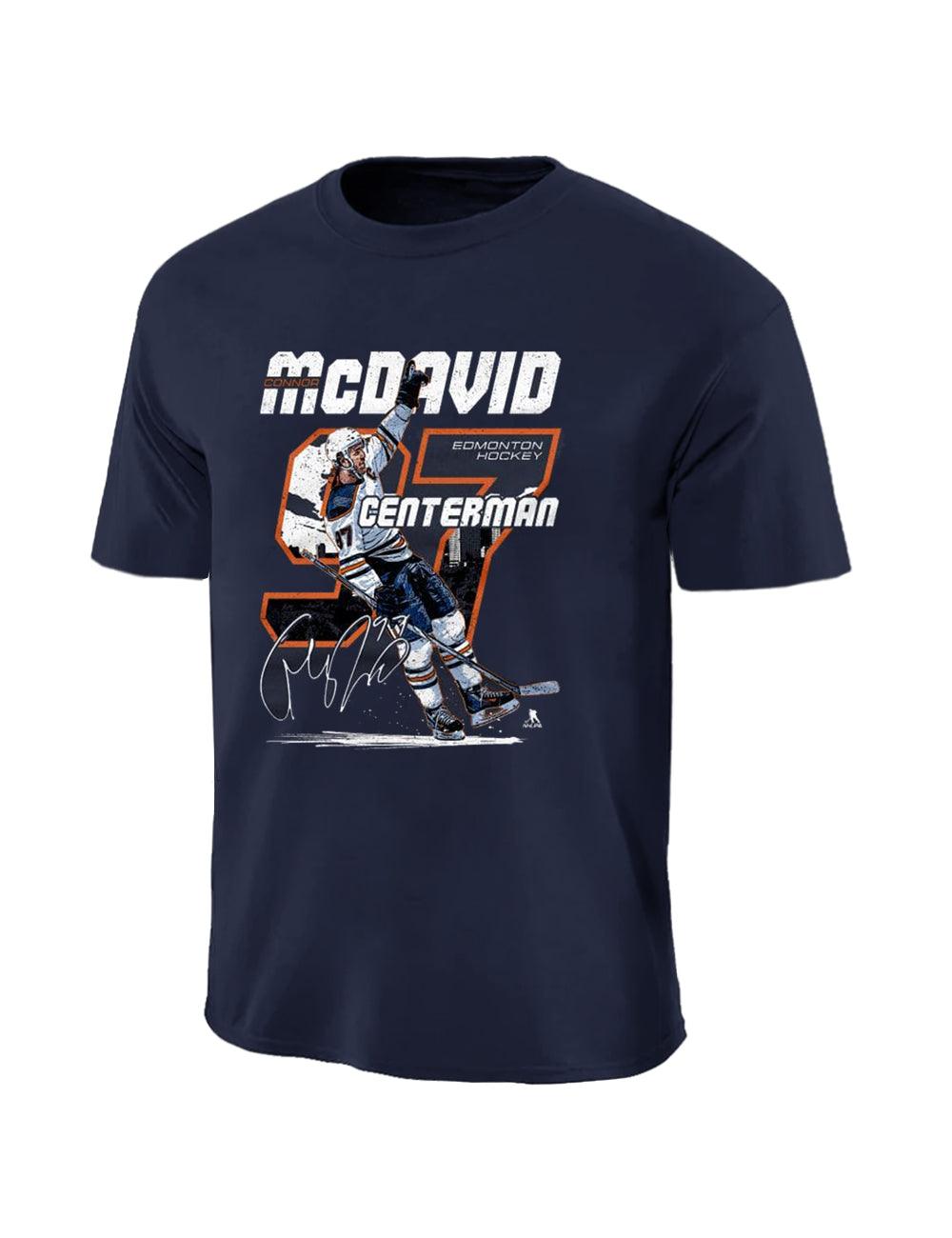 500 Level T-Shirts Connor McDavid Edmonton Oilers 500 Level NHL Celebration T-Shirt - Navy