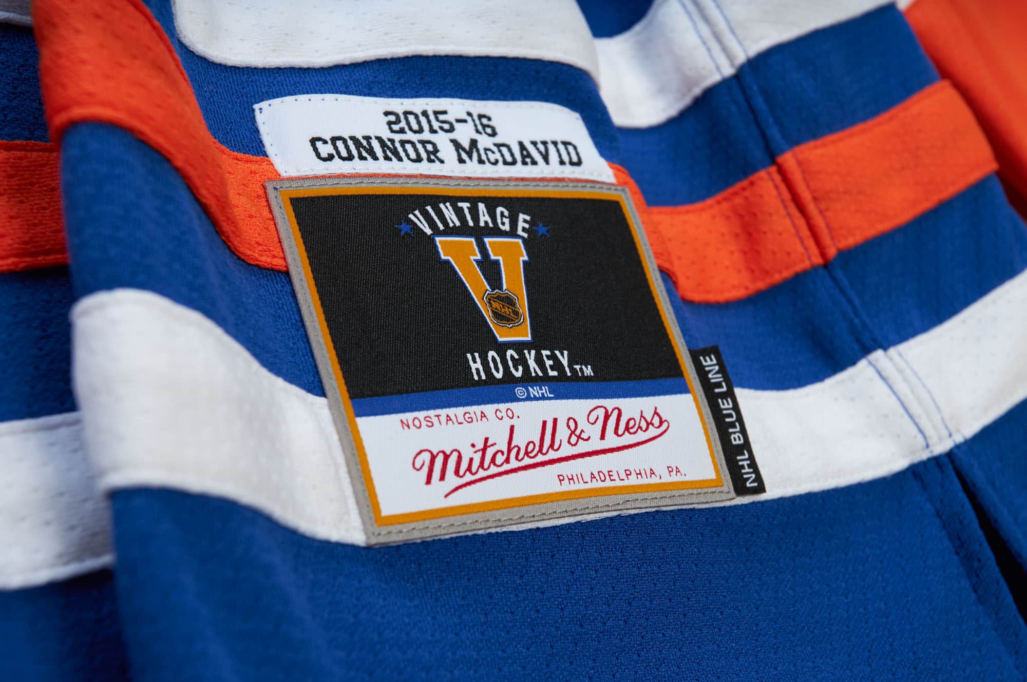 Mitchell And Ness Jerseys Connor McDavid Edmonton Oilers Mitchell & Ness NHL 15-16 Blue Line Jersey