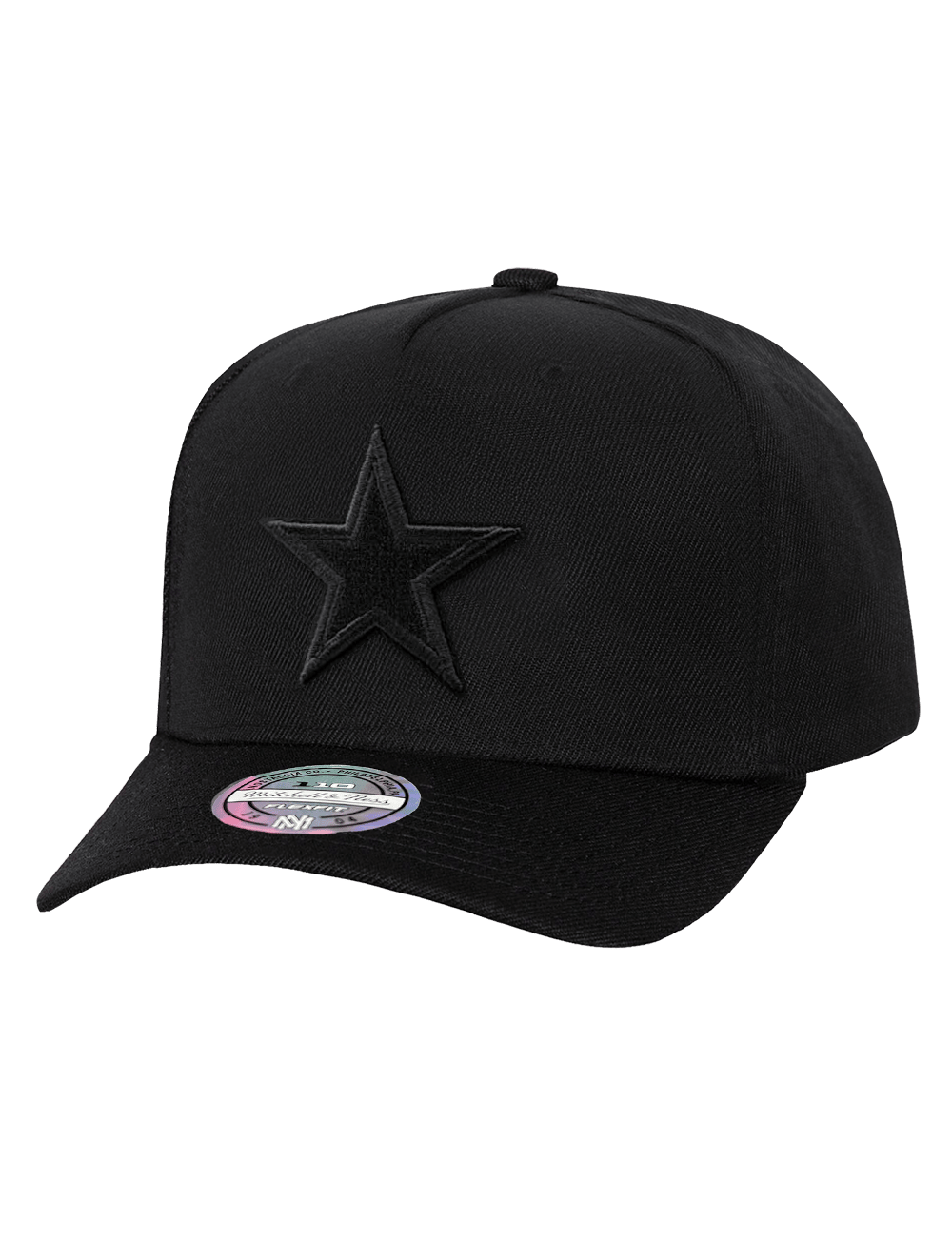 Mitchell And Ness Caps Dallas Cowboys Mitchell & Ness NFL Black On Black 110 Flex Snapback Hat - Black