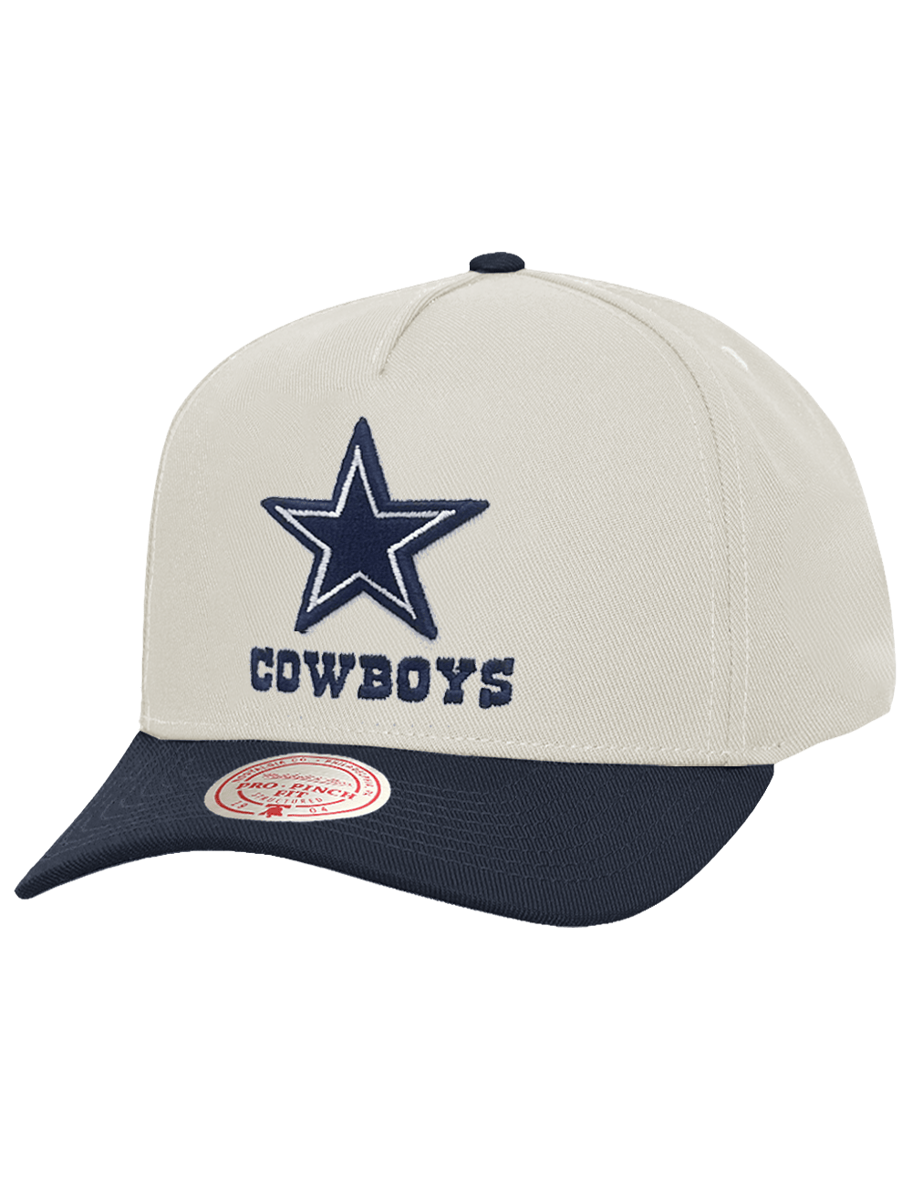 Mitchell And Ness Caps Dallas Cowboys Mitchell & Ness NFL Team Pro Pinch Snapback Hat - White Cream