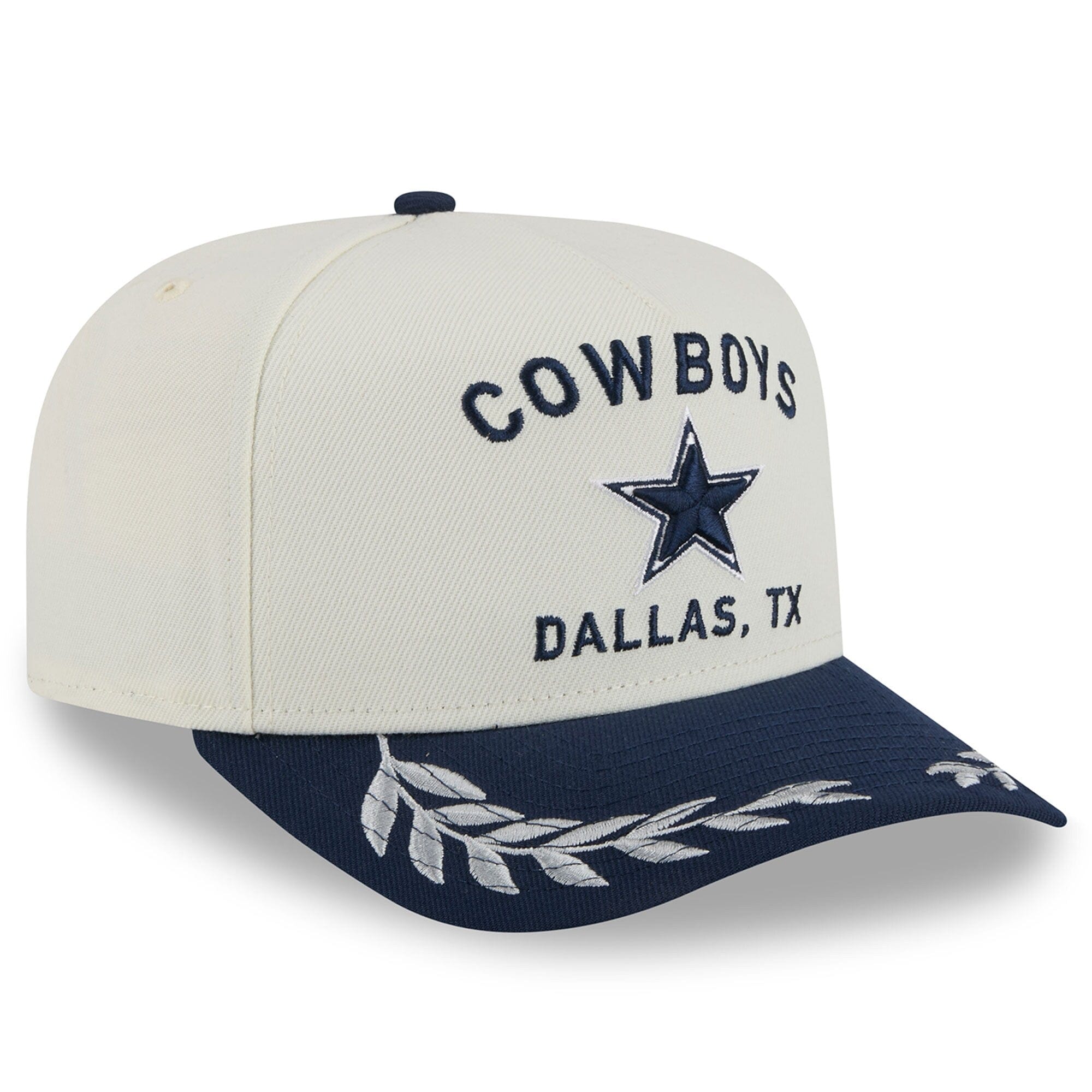 New Era Caps Dallas Cowboys New Era NFL 25 Draft Pre-Curved 9FIFTY A-Frame Snapback Hat - Chrome