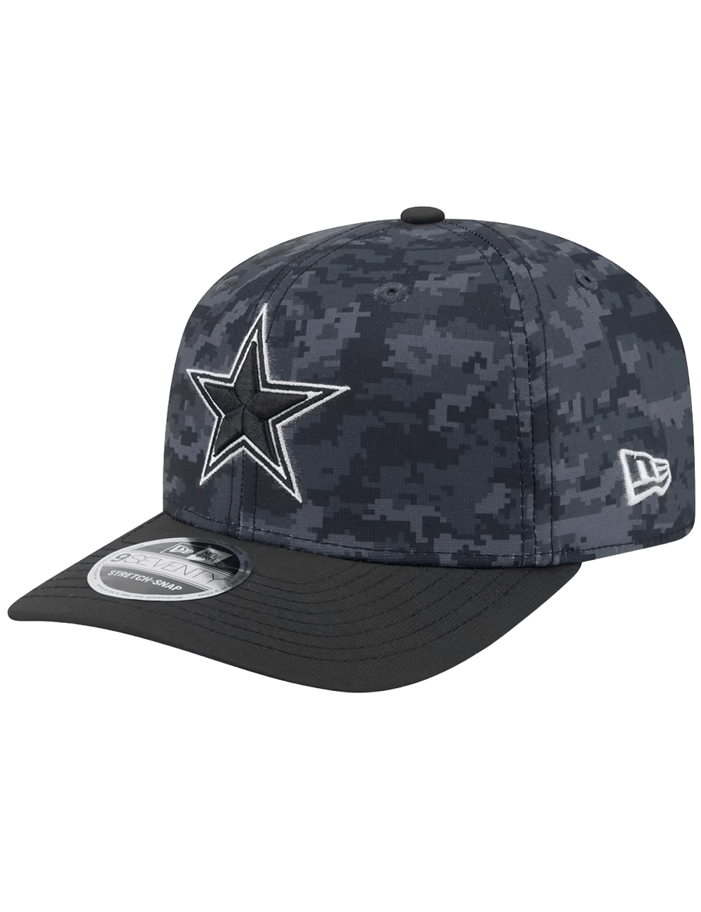 New Era Caps OSFM Dallas Cowboys New Era NFL 26 Salute To Service 9SEVENTY Sideline Stretch Snapback Hat