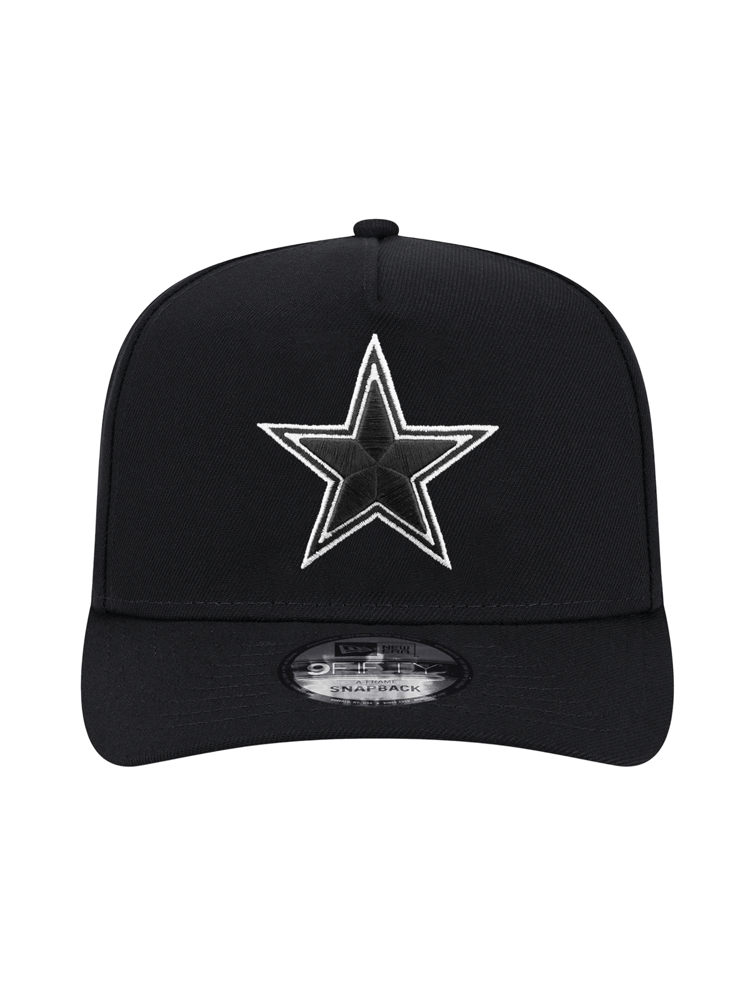 New Era Caps Dallas Cowboys New Era NFL BW SB XXVII 9FIFTY A-Frame Pre-Curved Snapback Hat - Black