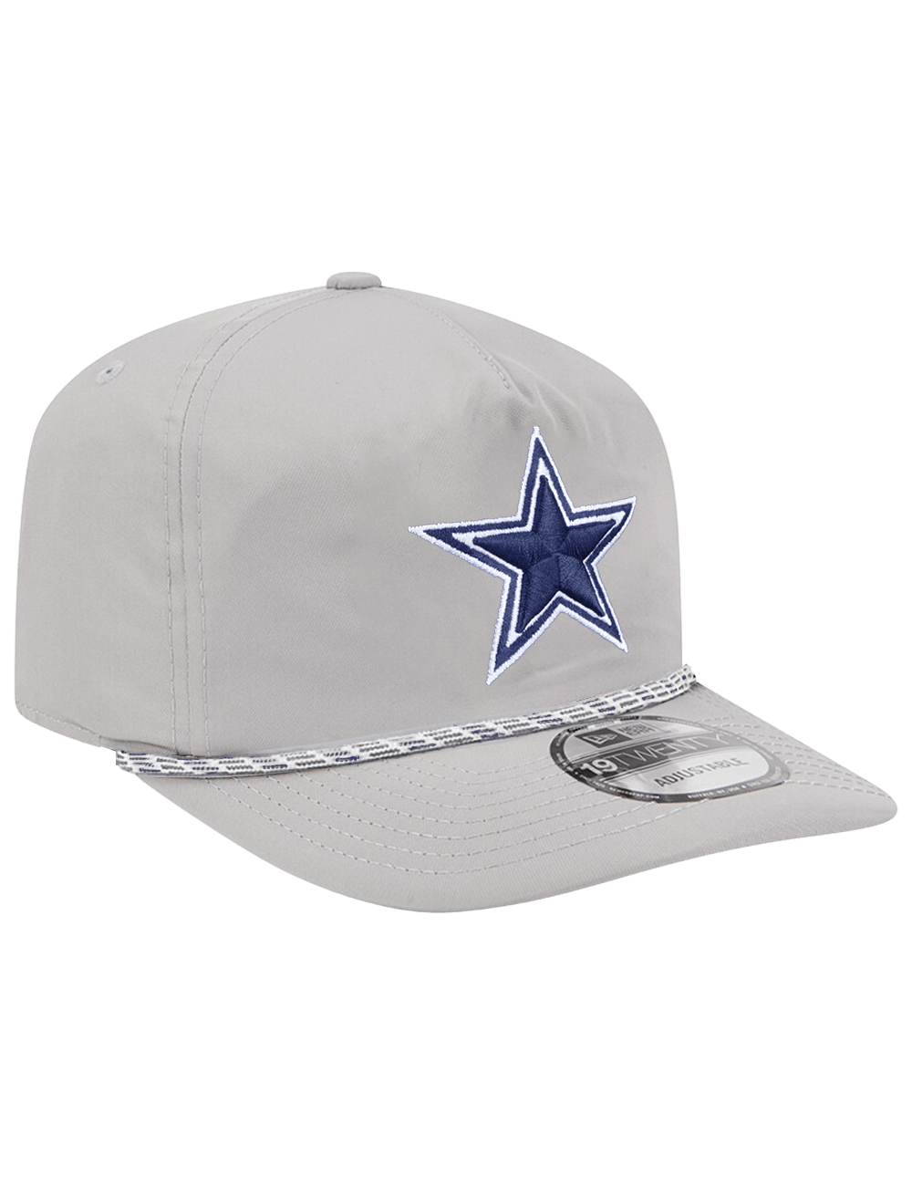 New Era Caps Dallas Cowboys New Era NFL Team Rope 19TWENTY Pre-Curved Snapback Hat - Grey