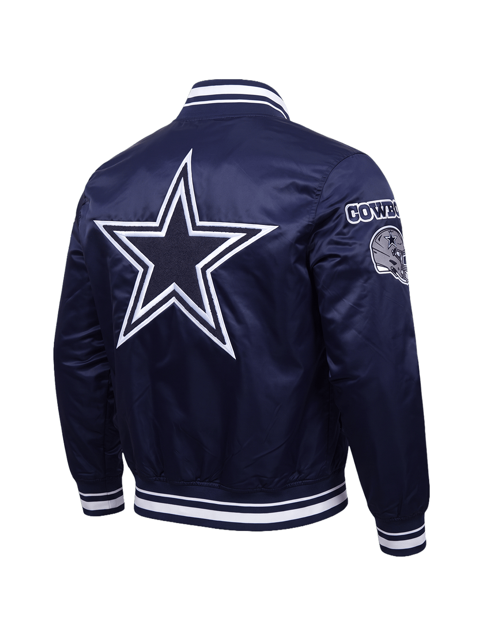 Pro Standard Jackets Dallas Cowboys Pro Standard NFL Mash Up Lightweight Satin Jacket - Navy