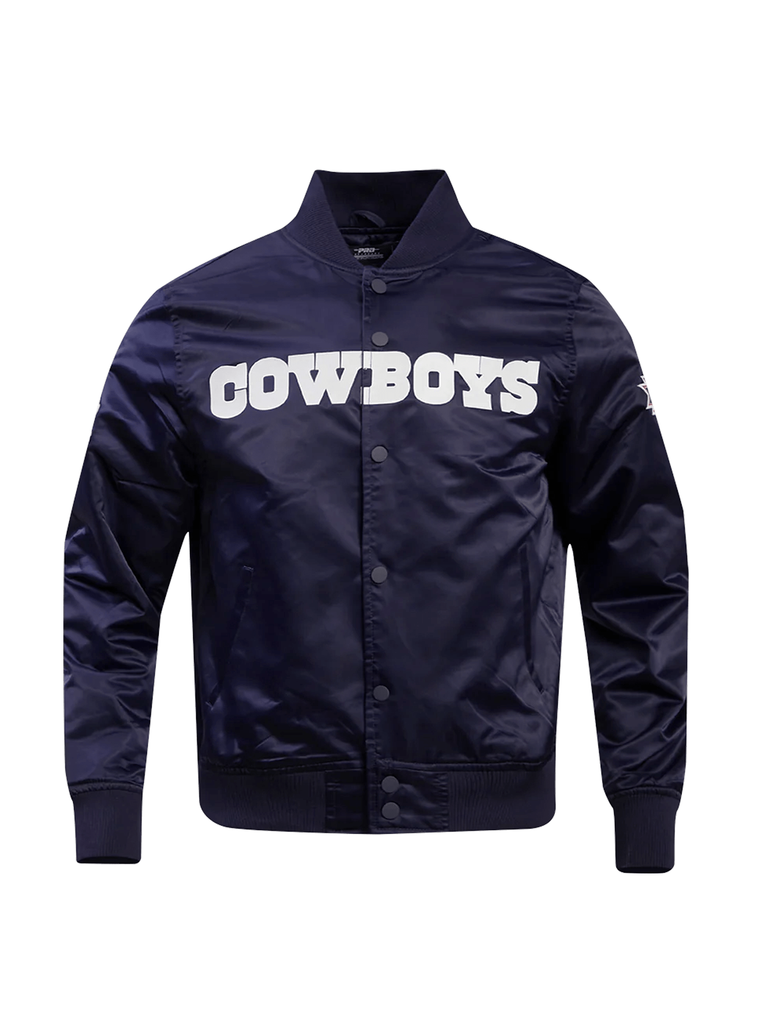 Pro Standard Jackets Dallas Cowboys Pro Standard NFL Team Classic Satin Button Jacket - Navy