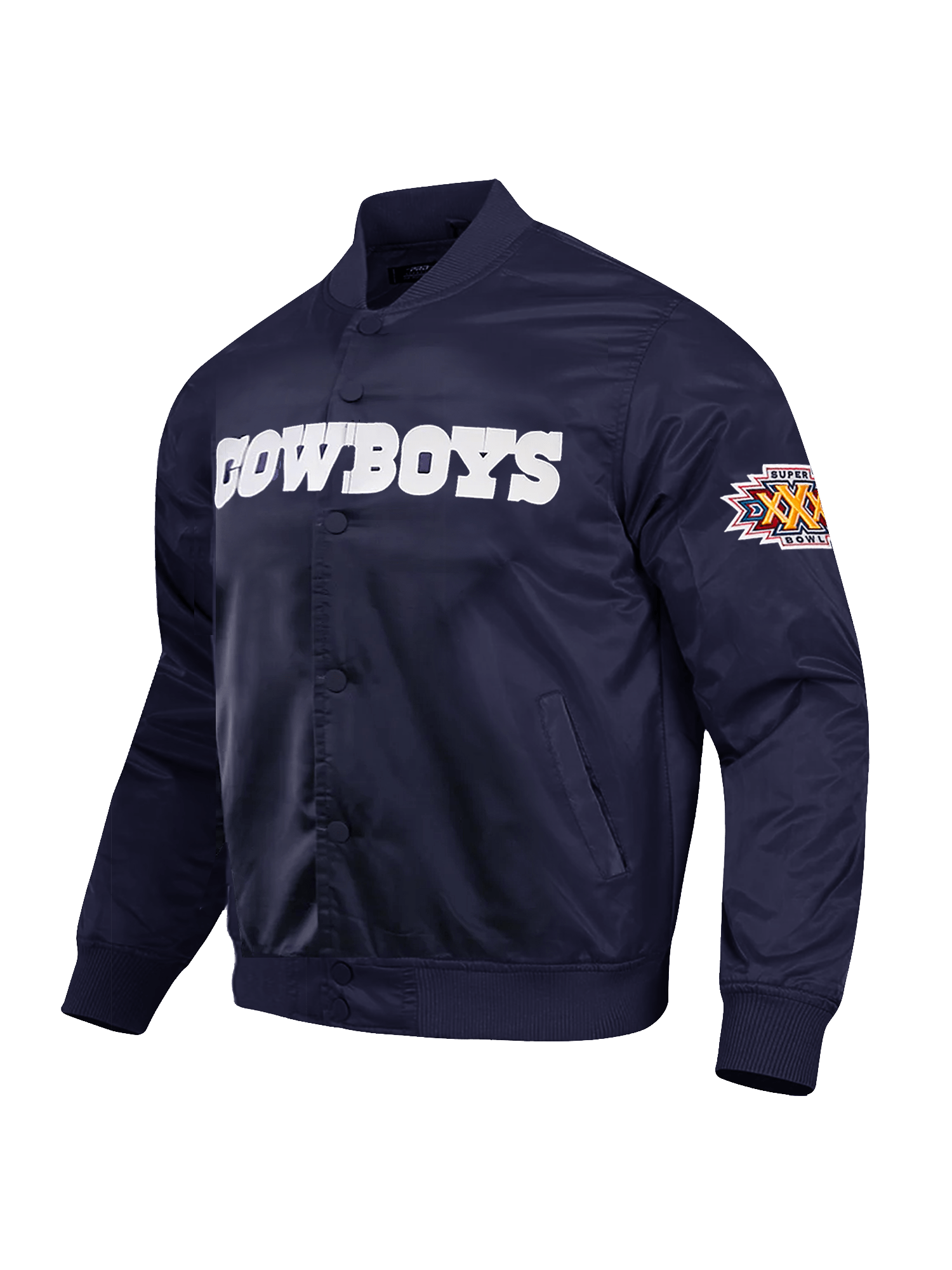 Pro Standard Jackets Dallas Cowboys Pro Standard NFL Team Classic Satin Button Jacket - Navy