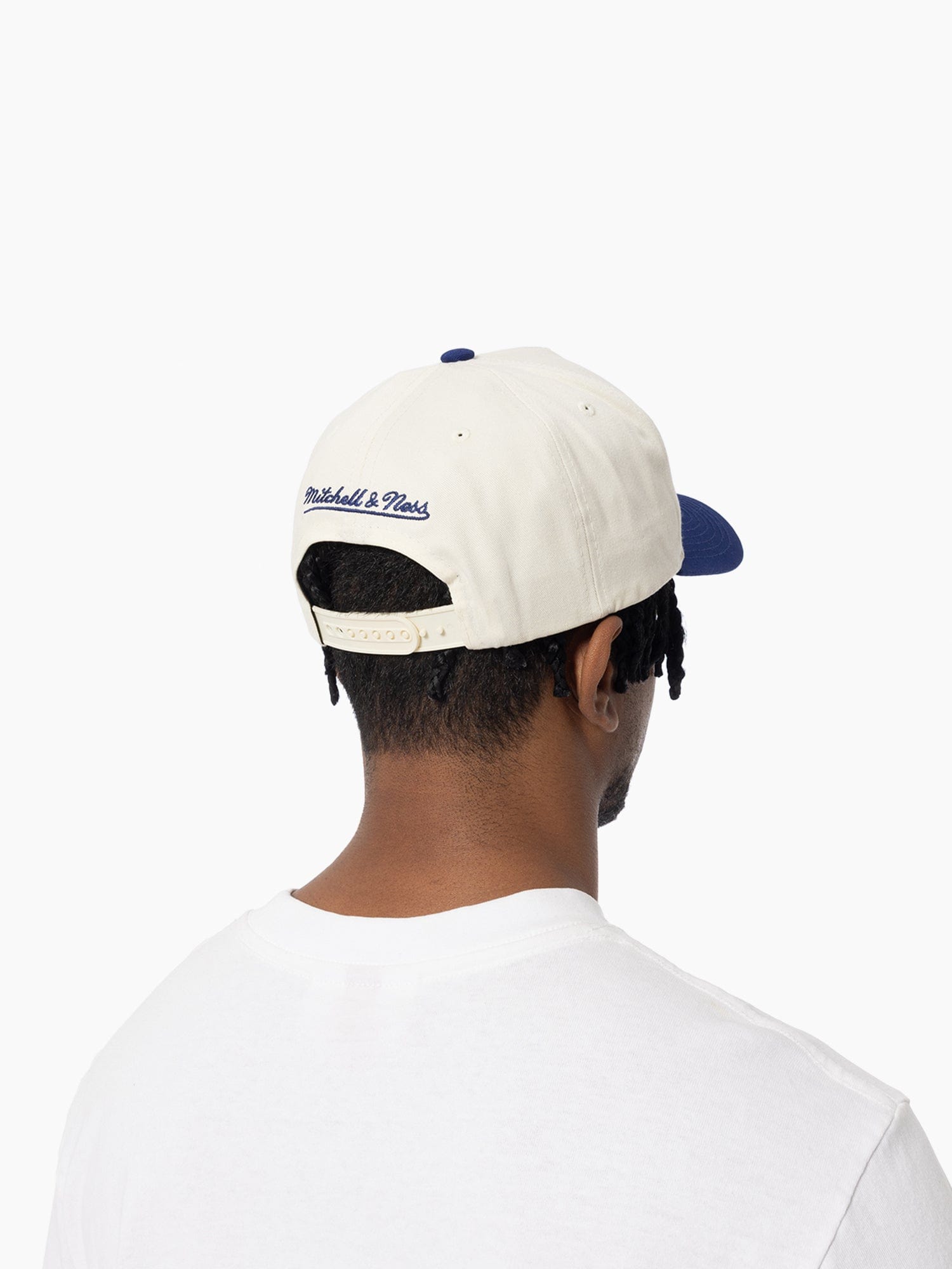 Mitchell And Ness Caps Dallas Mavericks Mitchell & Ness NBA HWC 2T Pro Pinch Snapback Hat - Cream