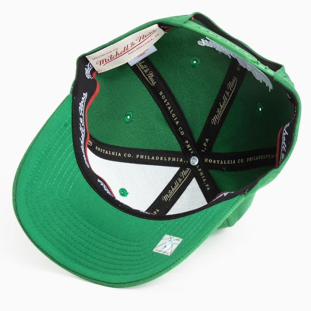 Mitchell And Ness Caps Dallas Mavericks Mitchell & Ness NBA HWC Classic Red Snapback Hat - Green