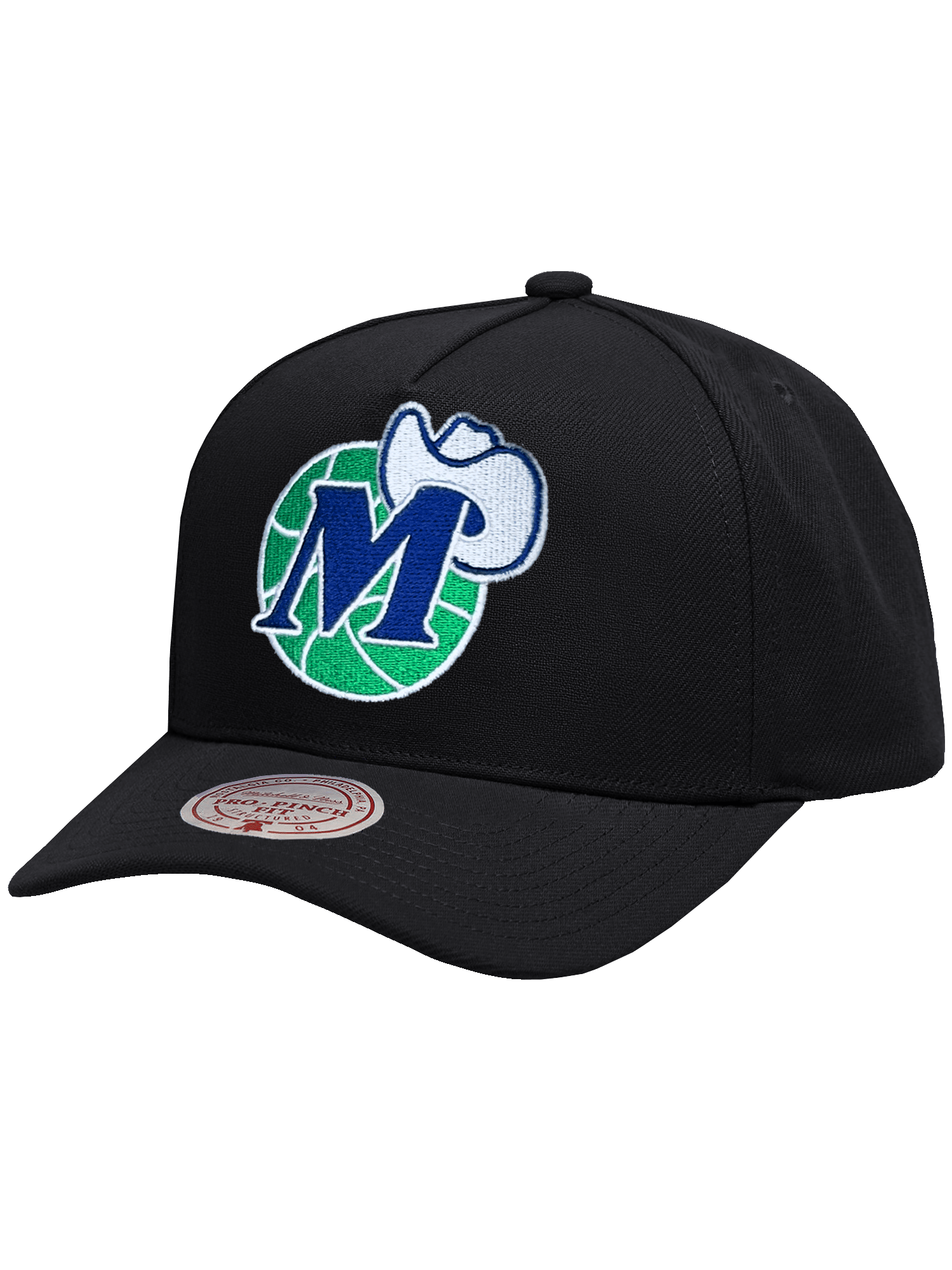 Mitchell And Ness Caps Dallas Mavericks Mitchell & Ness NBA HWC Pro Pinch Snapback Hat - Black