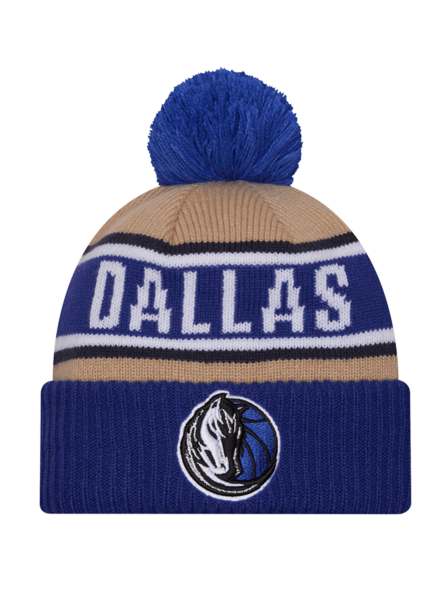 New Era Beanies Dallas Mavericks New Era NBA 24 Draft Knit Beanie - Tan