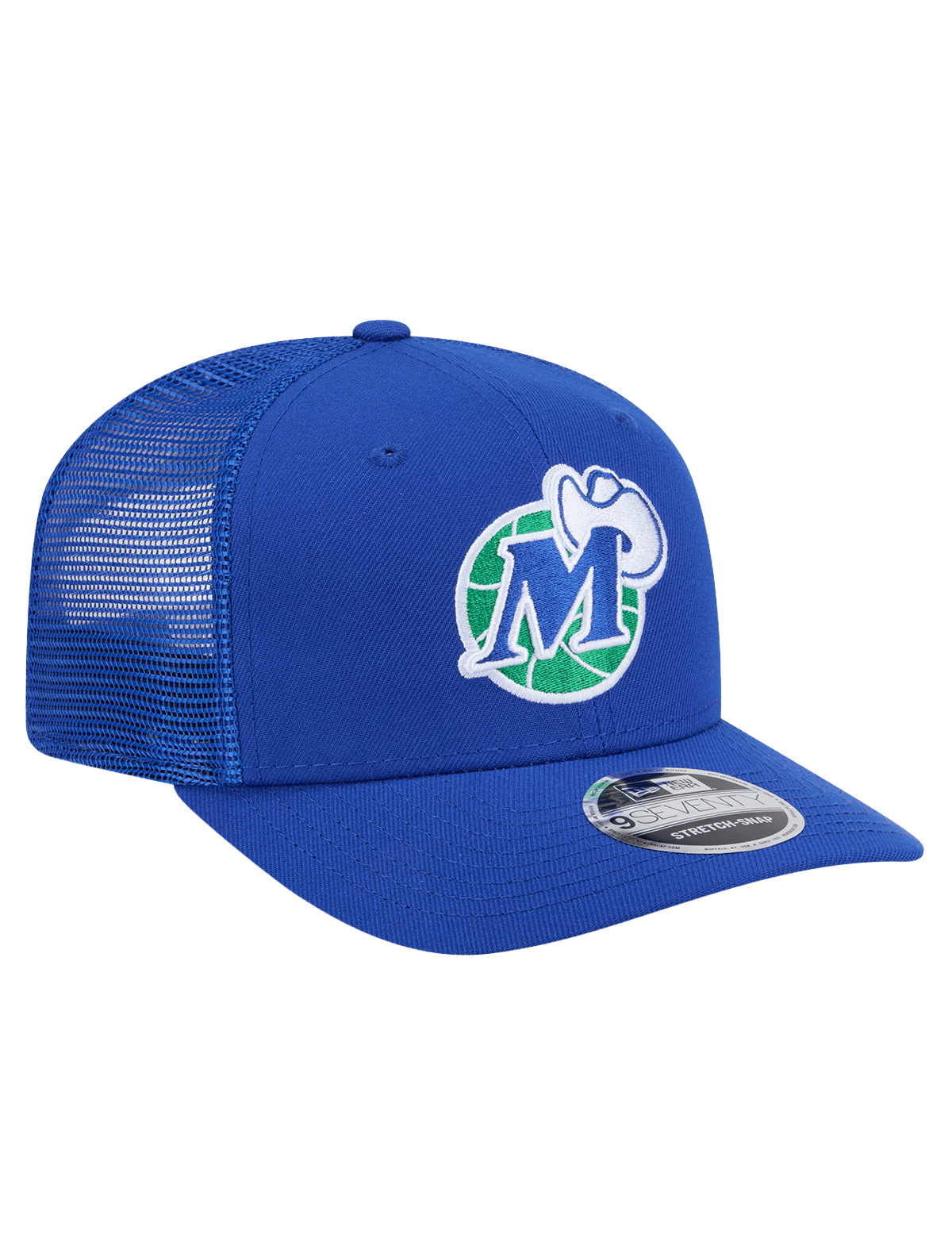 New Era Caps Dallas Mavericks New Era NBA HWC 9SEVENTY Trucker Stretch Snapback Hat - Blue