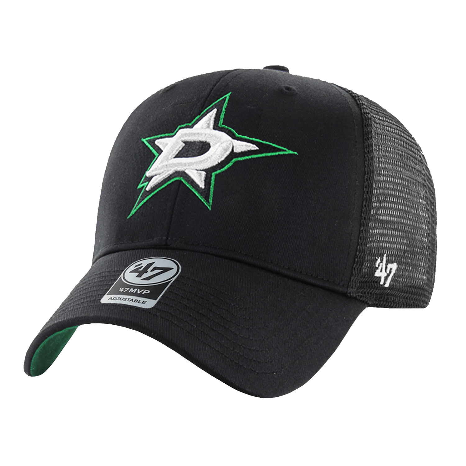47 Brand Caps Dallas Stars '47 NHL Branson MVP Trucker Snapback Hat - Black
