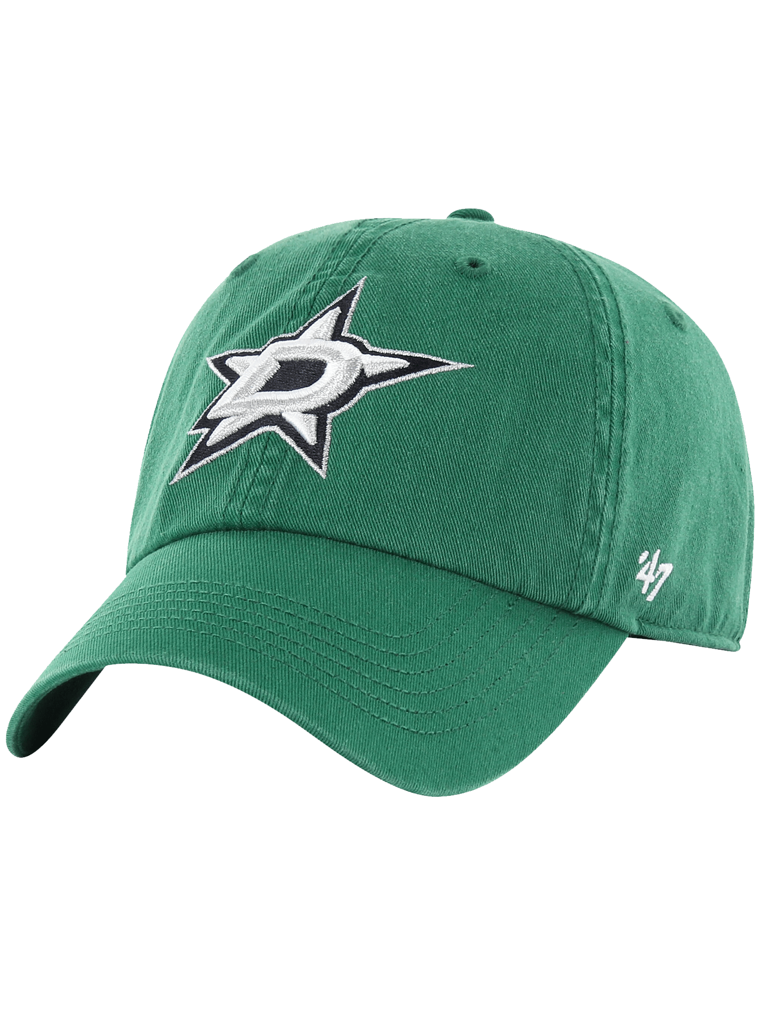 47 Brand Caps Dallas Stars '47 NHL Team Clean Up Strapback Hat - Green