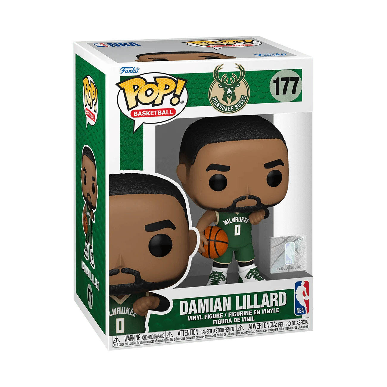 Funko Figures Damian Lillard Milwaukee Bucks Funko NBA 177 Pop Vinyl Figure