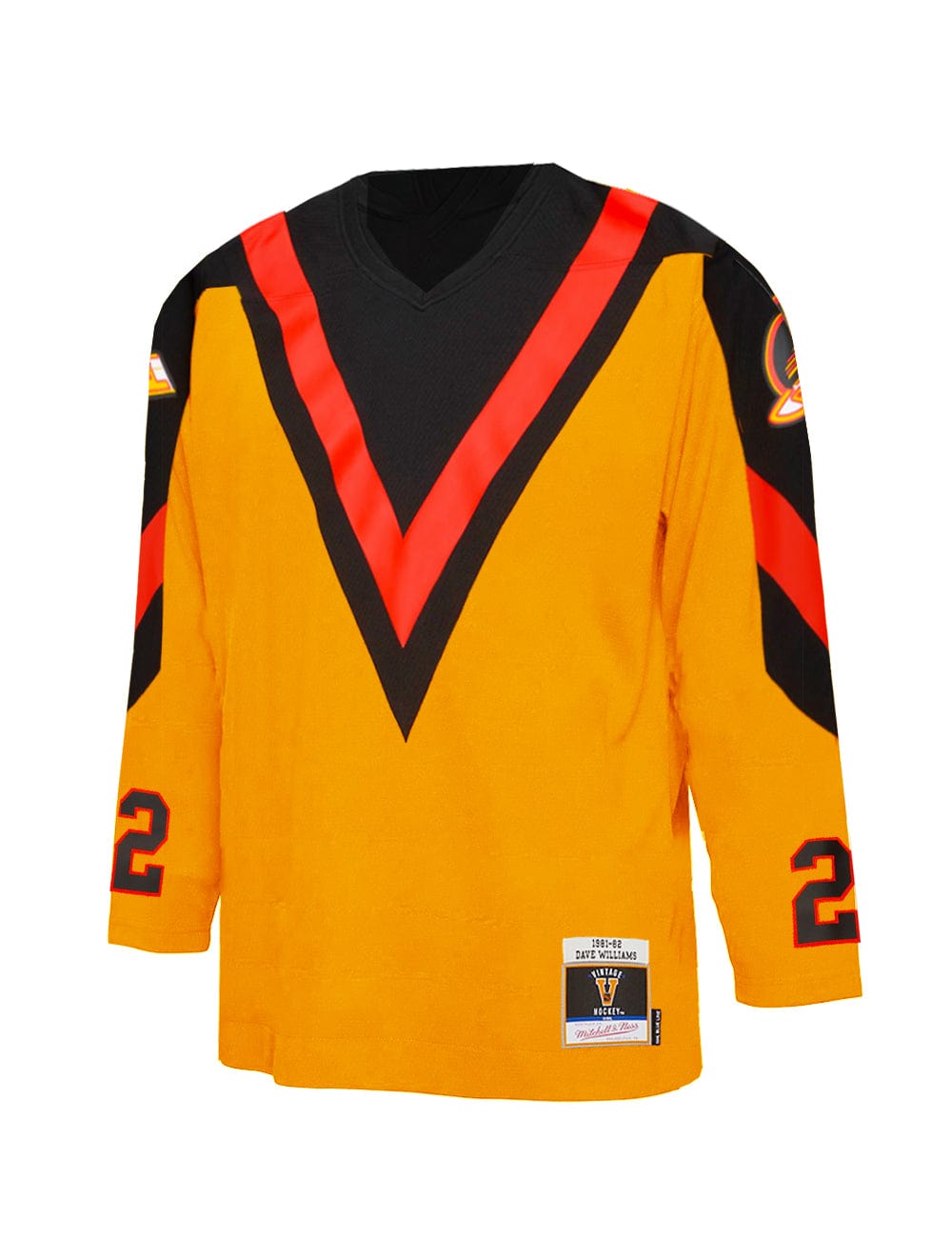 Mitchell And Ness Jerseys Dave Williams Vancouver Canucks Mitchell & Ness NHL Blue Line Jersey - Yellow