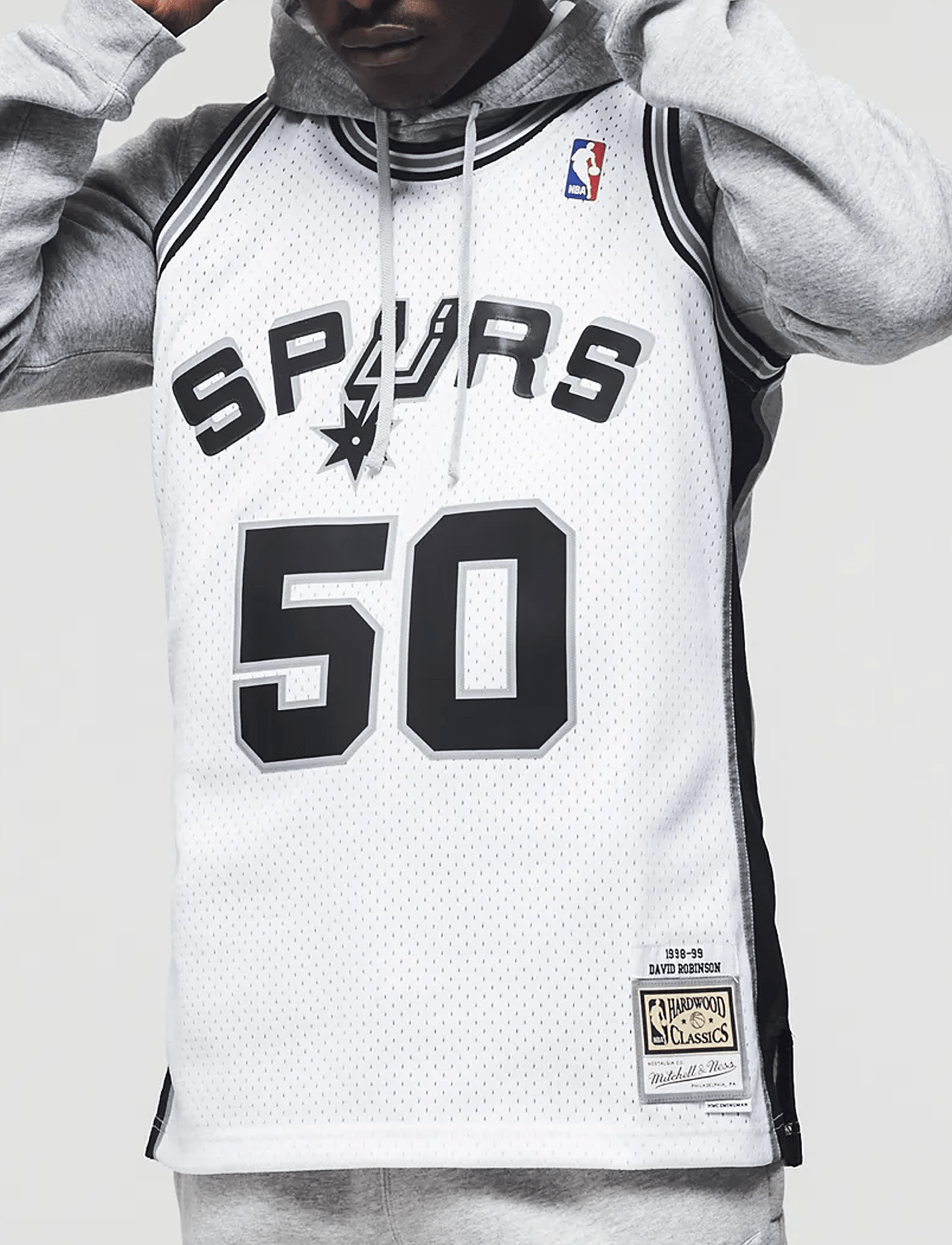 Mitchell And Ness Jerseys David Robinson San Antonio Spurs Mitchell & Ness NBA 98-99 Home Swingman Jersey - White