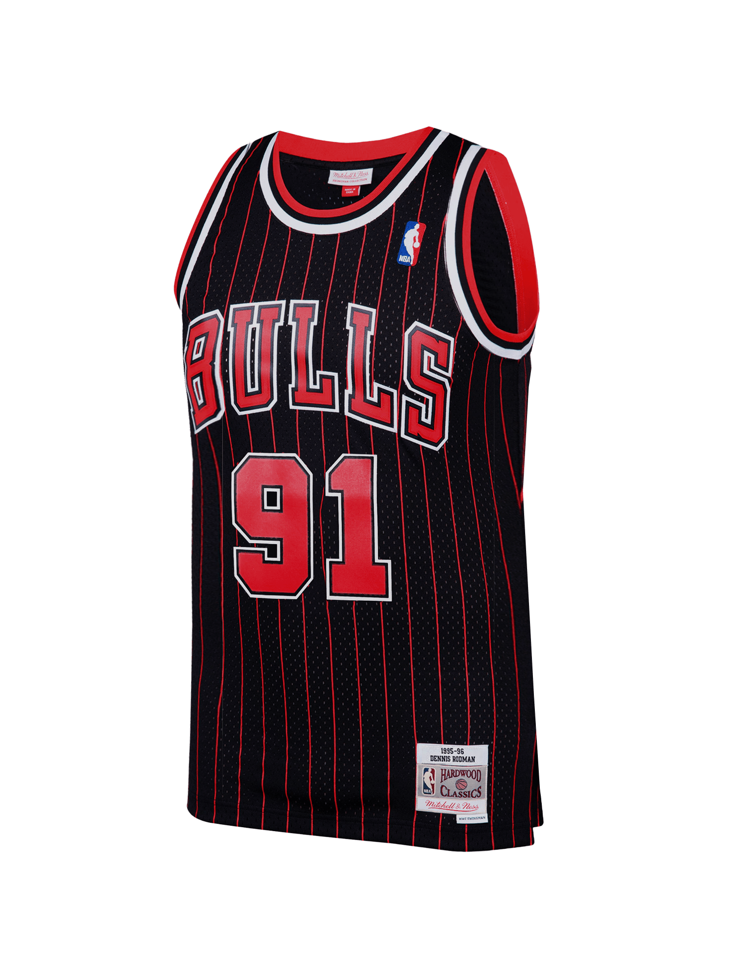 Mitchell And Ness Jerseys Dennis Rodman Chicago Bulls Mitchell & Ness NBA 95 Alt Road HWC Swingman Jersey - Black