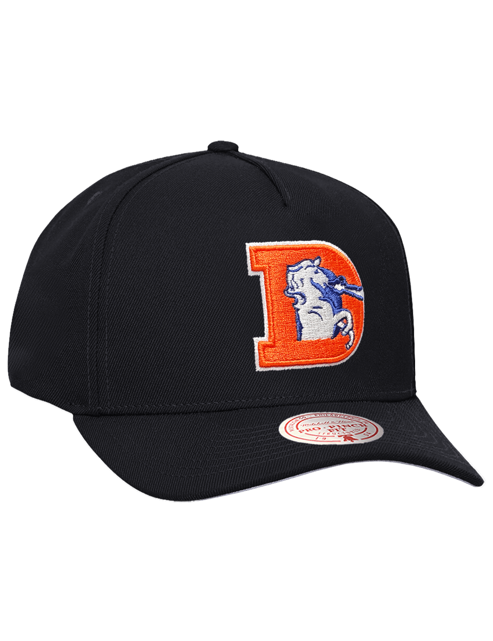 Mitchell And Ness Caps OSFM Denver Broncos Mitchell & Ness NFL Throwback Pro Pinch Snapback Hat - Black