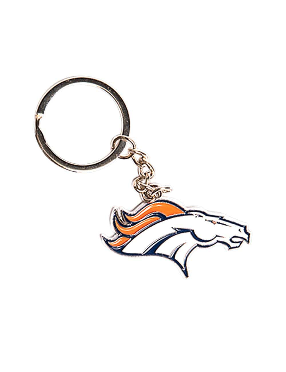 NFL Branded Accessories Denver Broncos NFL Team Logo Steel Keyring