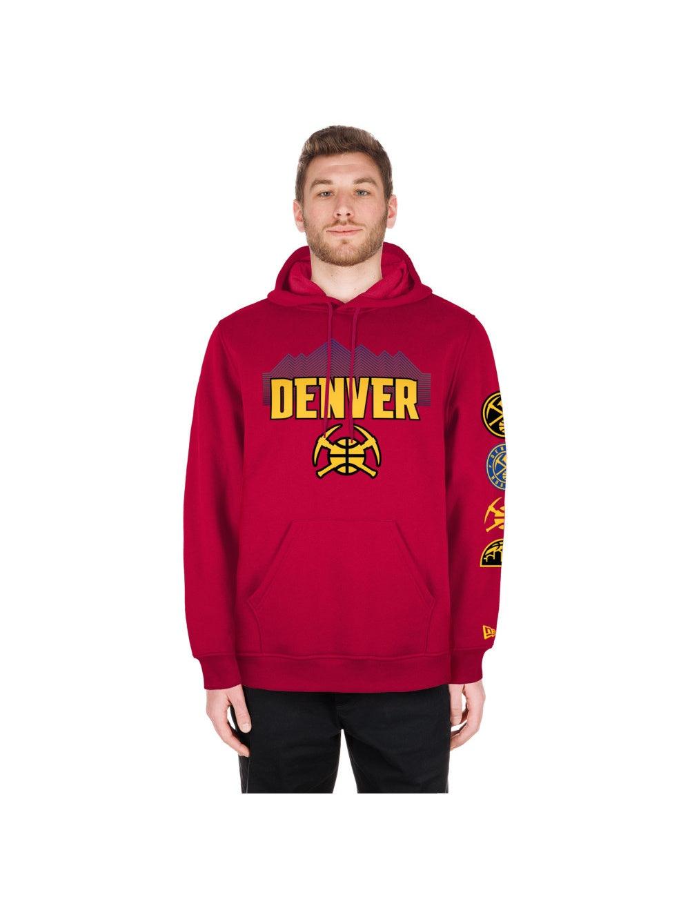 New Era Jumpers Denver Nuggets New Era NBA 24 City Edition Hoodie Jumper - Dark Red