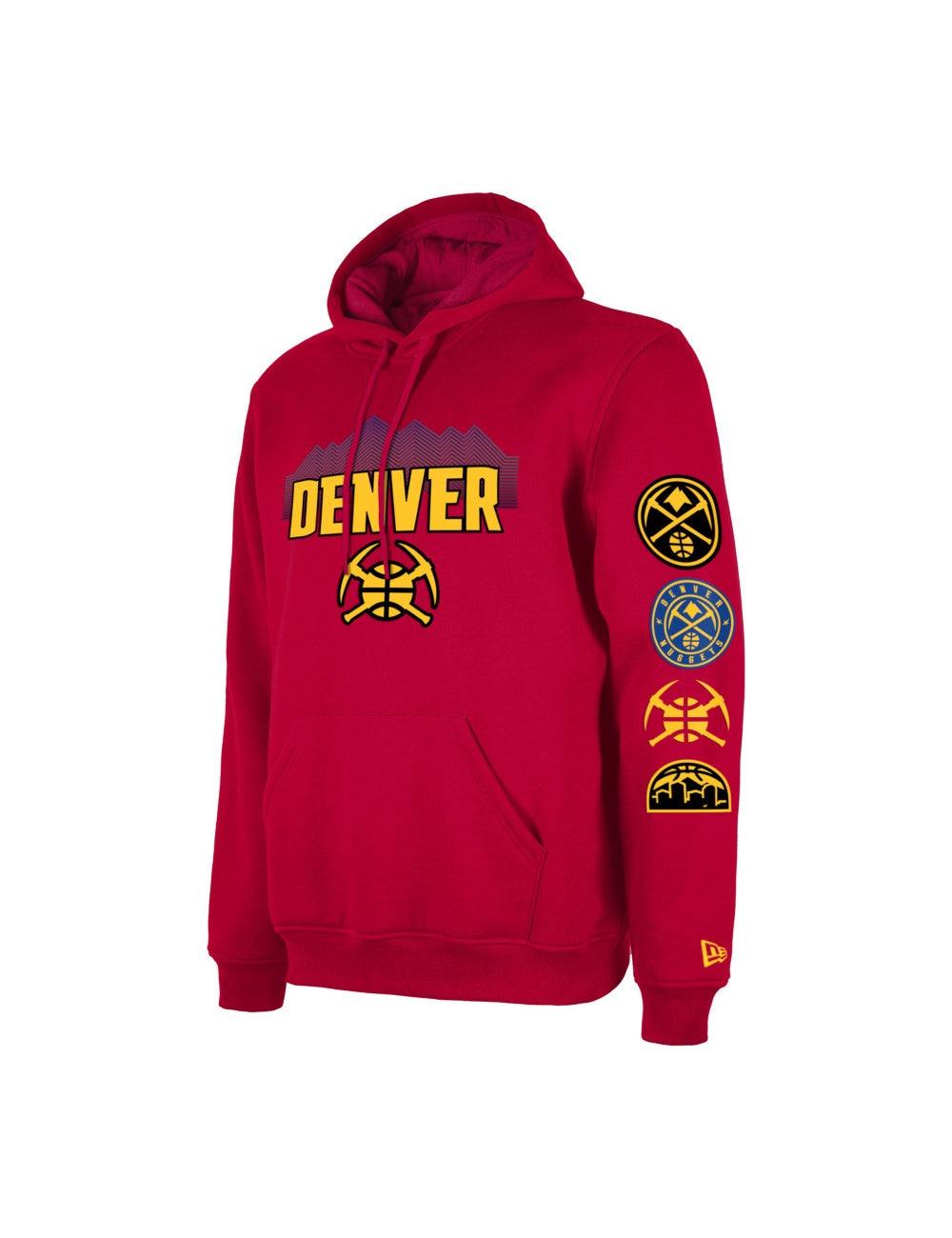 New Era Jumpers Denver Nuggets New Era NBA 24 City Edition Hoodie Jumper - Dark Red