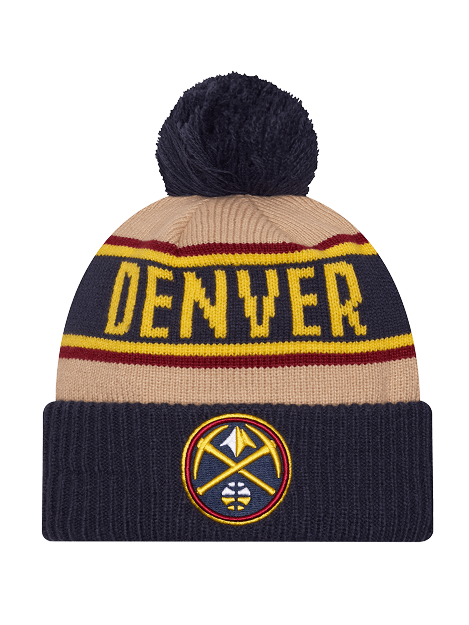 New Era Beanies Denver Nuggets New Era NBA 24 Draft Knit Beanie - Tan