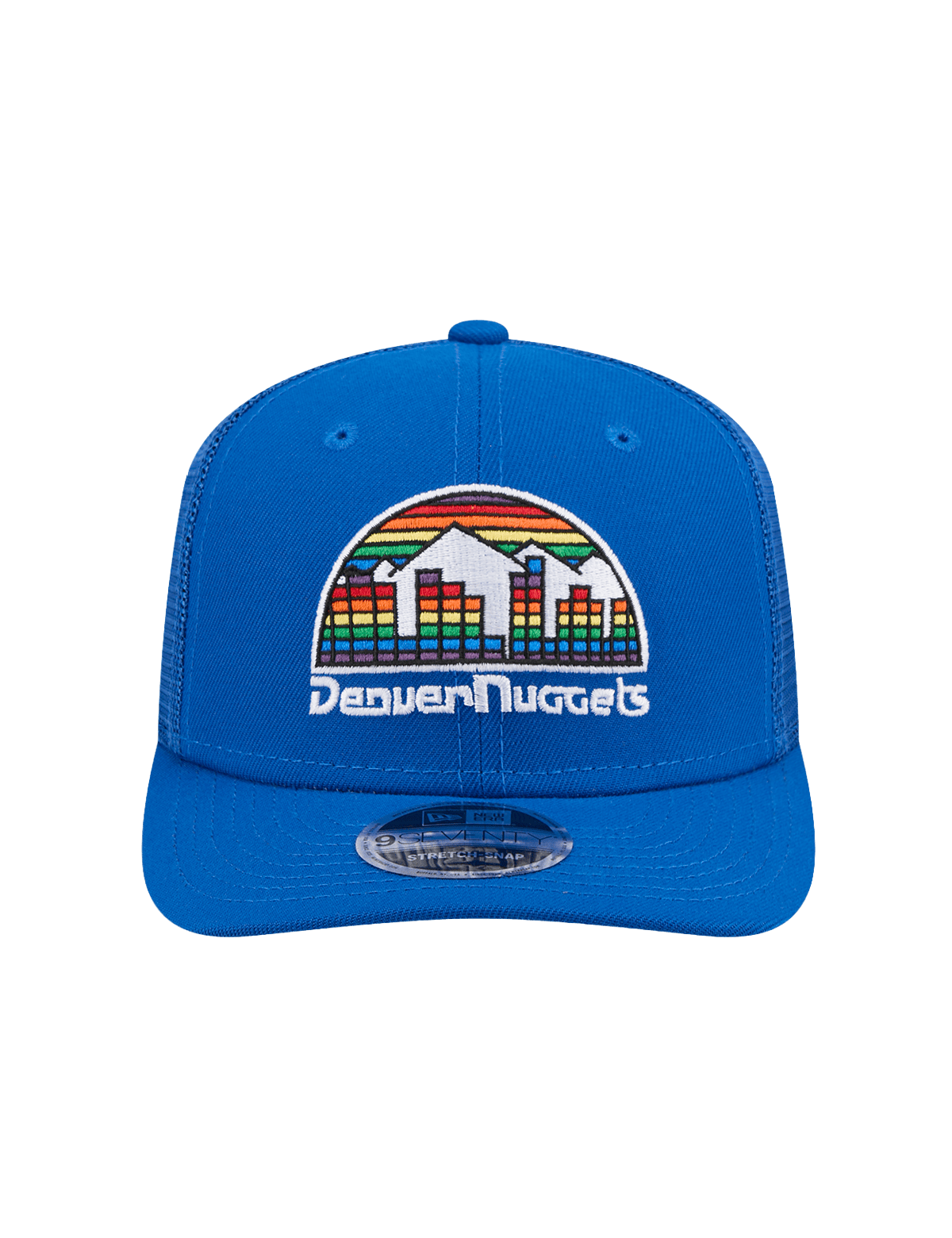New Era Caps Denver Nuggets New Era NBA HWC 9SEVENTY Trucker Stretch Snapback Hat - Blue