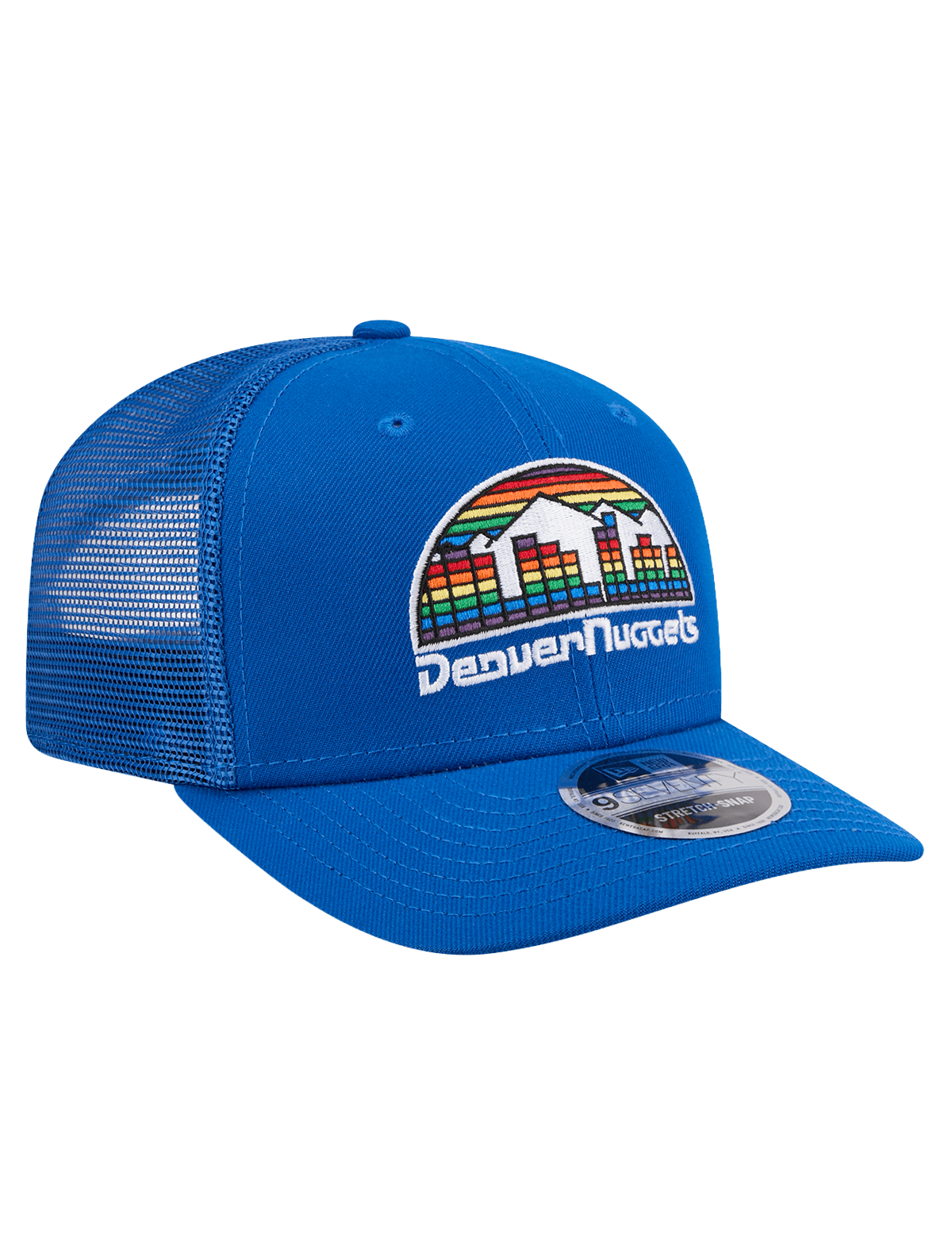 New Era Caps Denver Nuggets New Era NBA HWC 9SEVENTY Trucker Stretch Snapback Hat - Blue