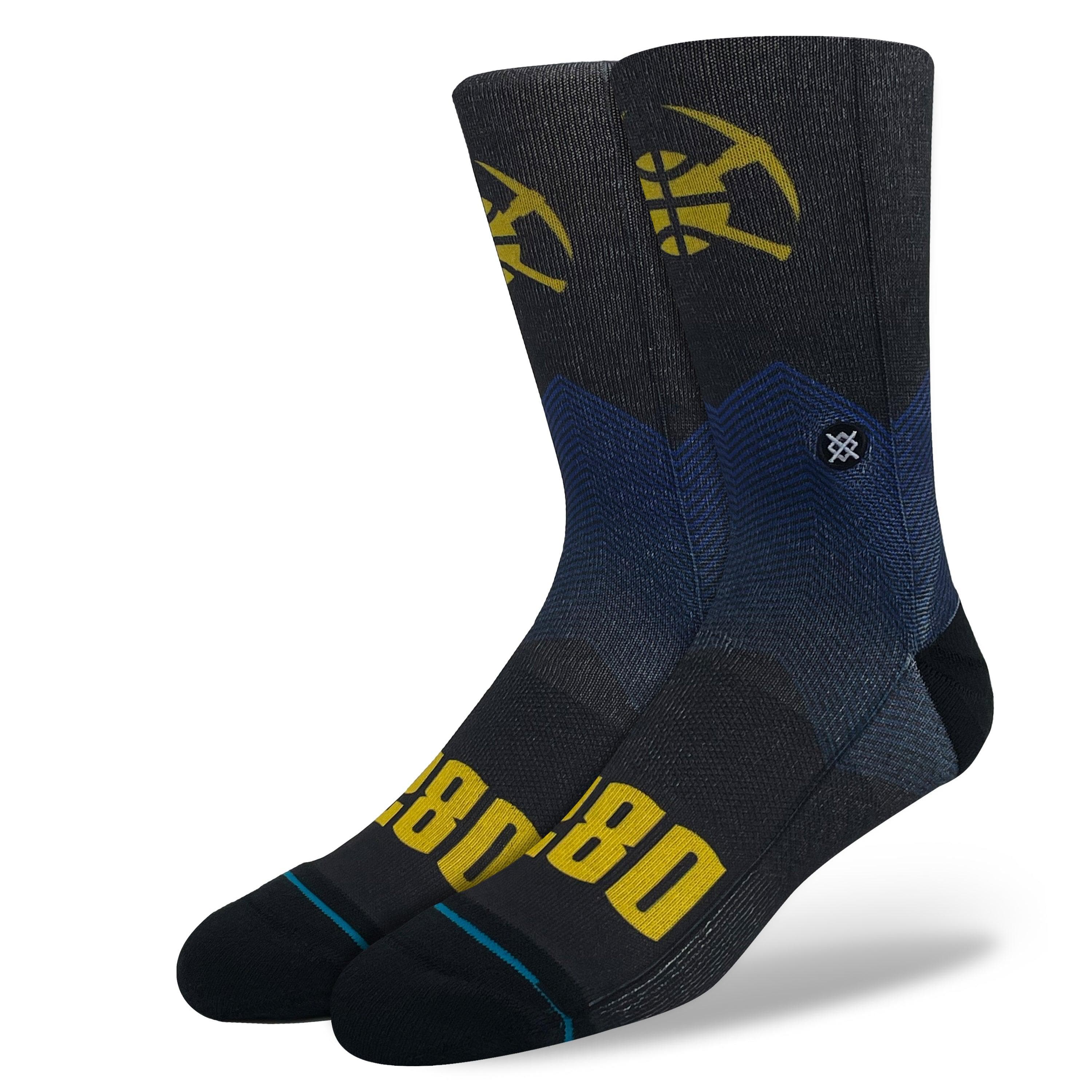 Stance Socks Large (9-12 US) Denver Nuggets Stance NBA 24 City Edition Crew Socks