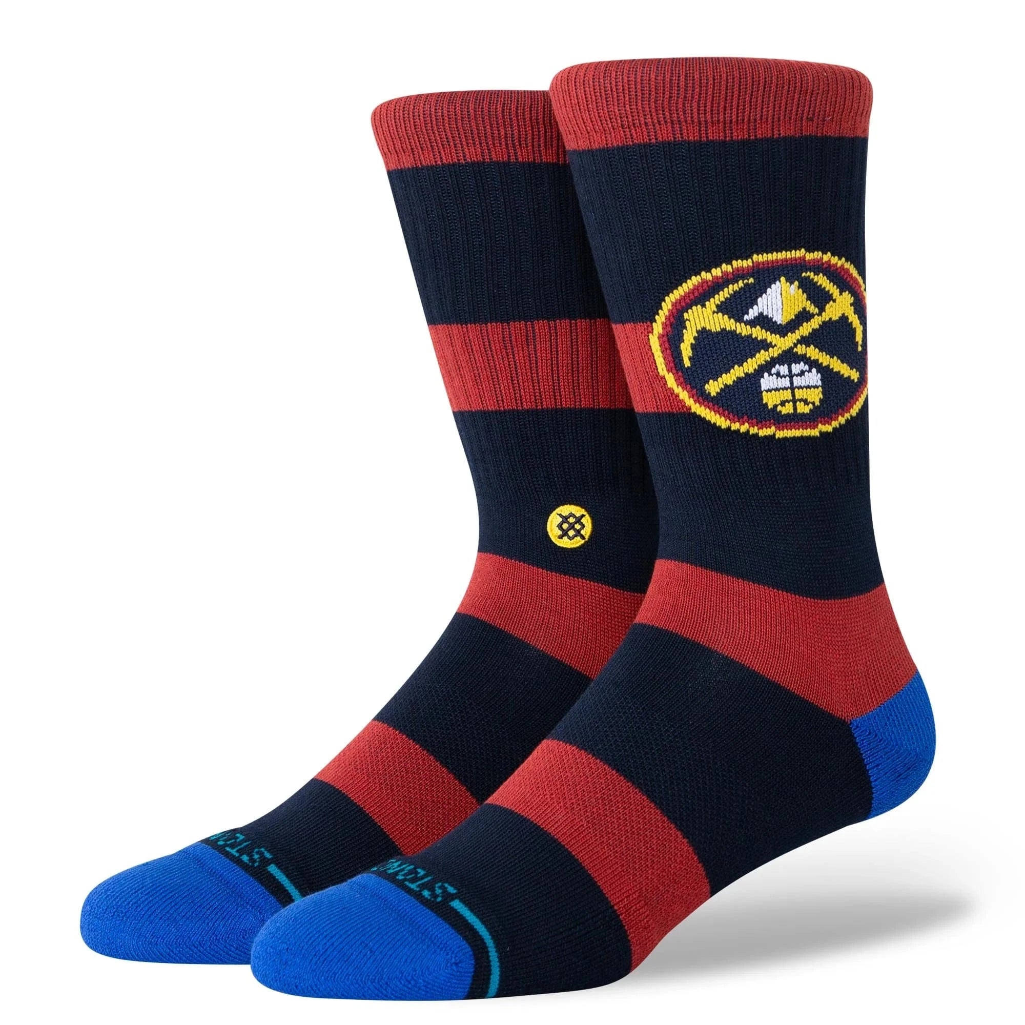 Stance Socks Large (9-12 US) Denver Nuggets Stance NBA Team Prep Crew Socks