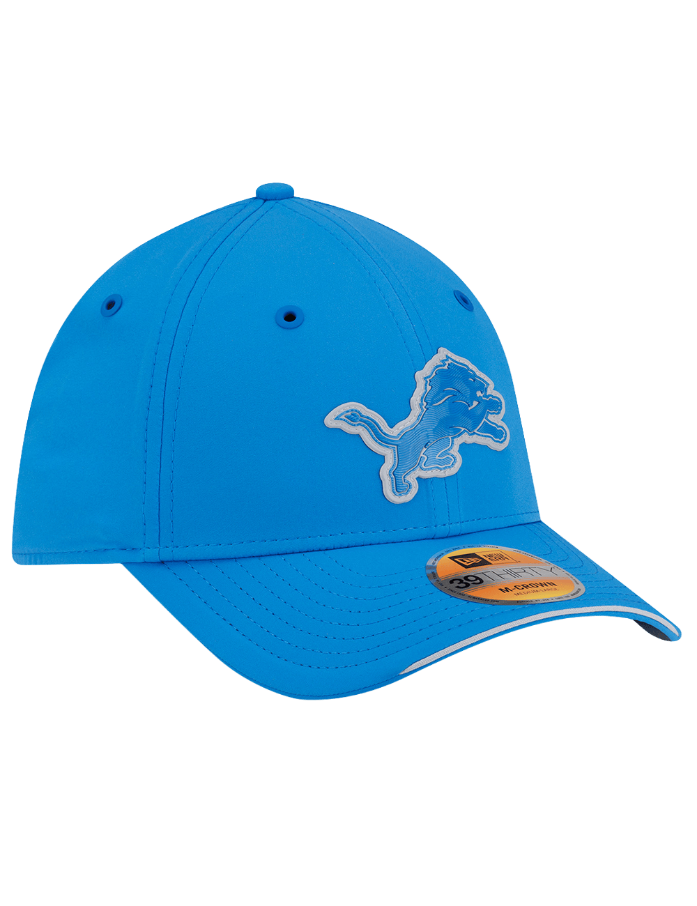 New Era Caps Detroit Lions New Era NFL 26 Sideline 39THIRTY M-Crown Stretch-Fit Hat - Blue