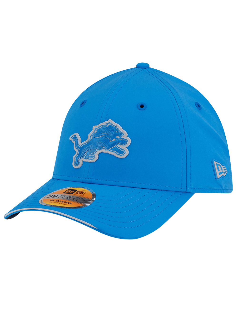 New Era Caps Detroit Lions New Era NFL 26 Sideline 39THIRTY M-Crown Stretch-Fit Hat - Blue
