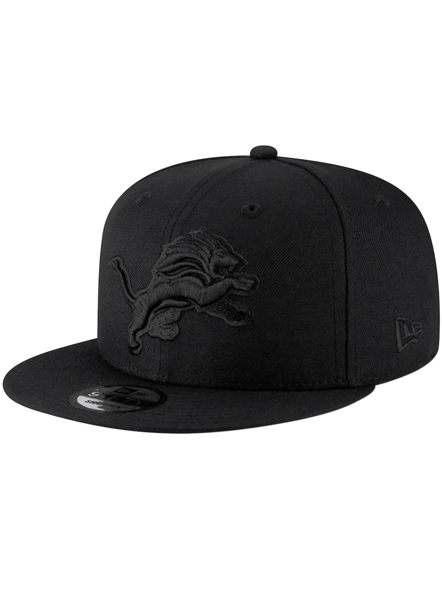 New Era Caps Detroit Lions New Era NFL Black On Black 9FIFTY Snapback Hat