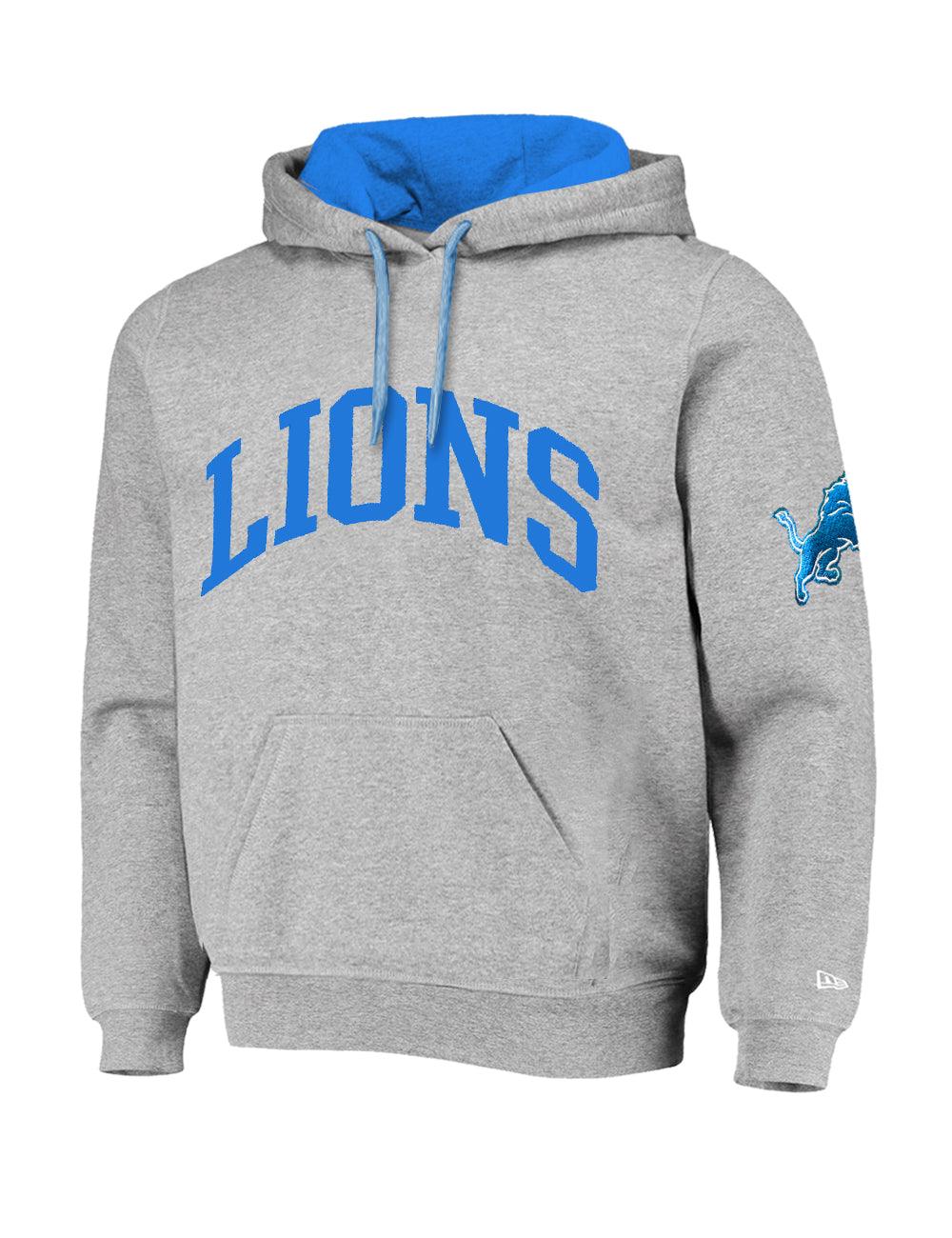 New Era Jumpers Detroit Lions New Era NFL Block Arch Hoodie Jumper - Heather Grey