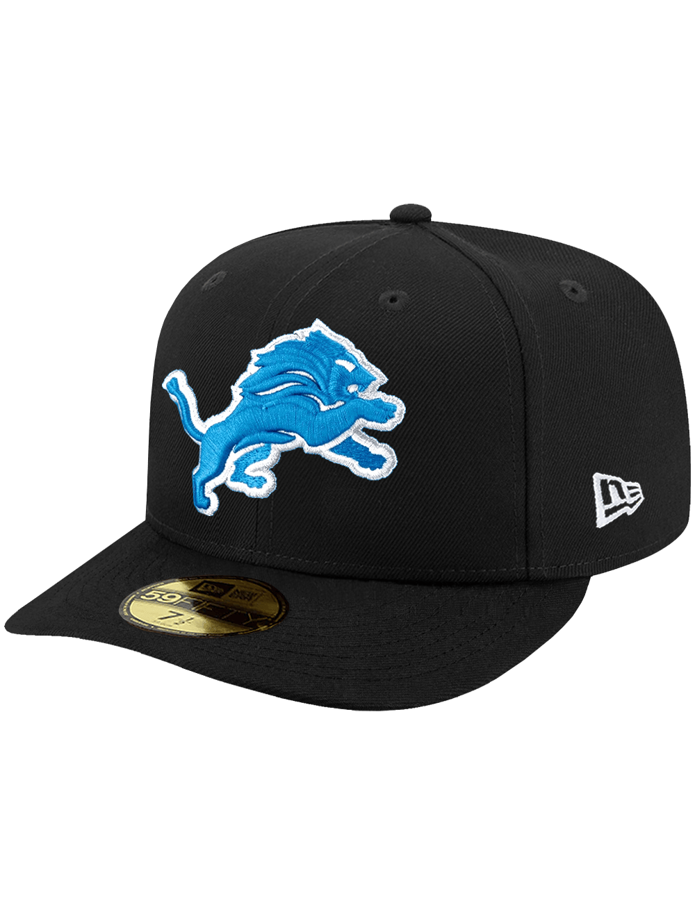 New Era Caps Detroit Lions New Era NFL Team Pre-Curved 59FIFTY Fitted Hat - Black
