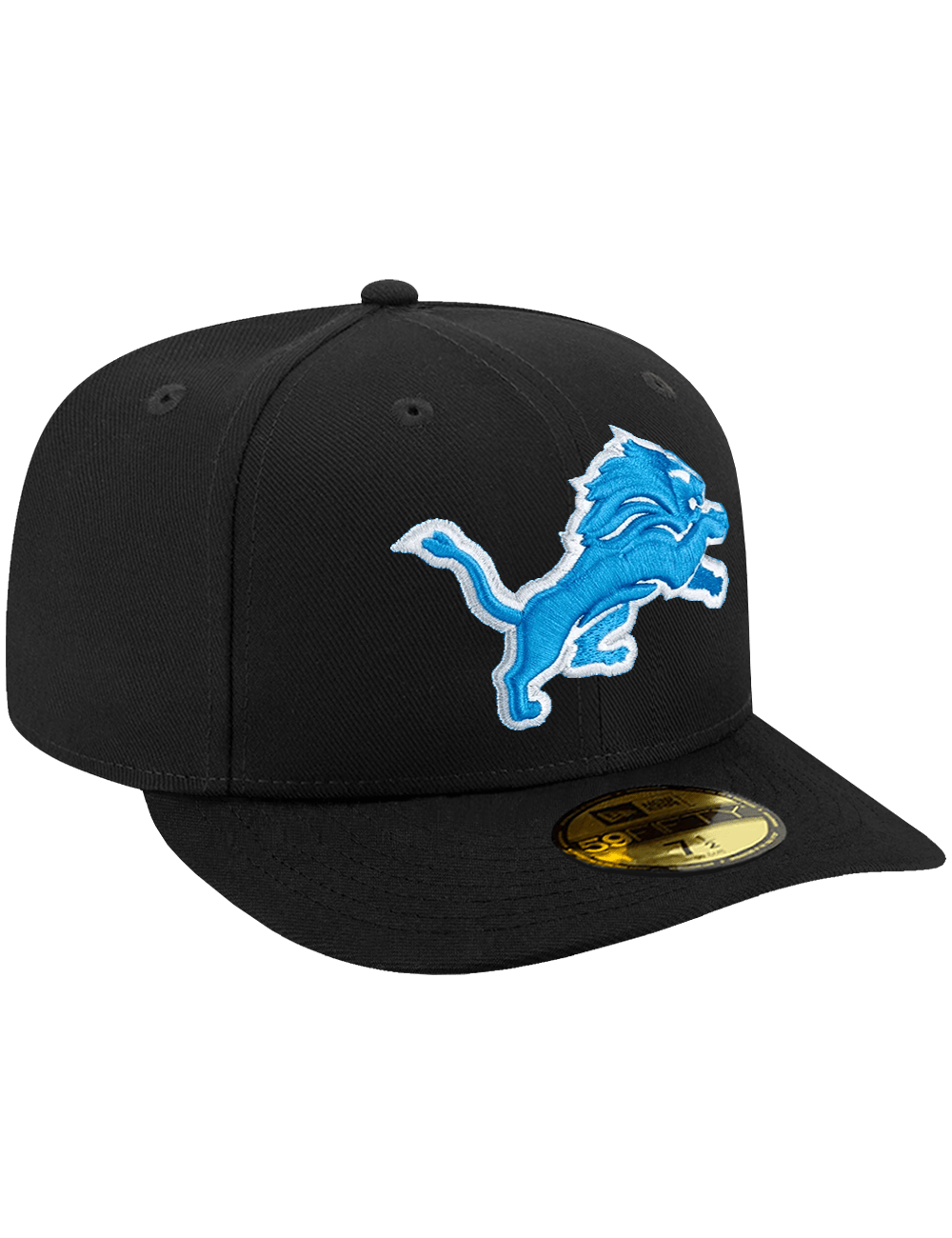 New Era Caps Detroit Lions New Era NFL Team Pre-Curved 59FIFTY Fitted Hat - Black