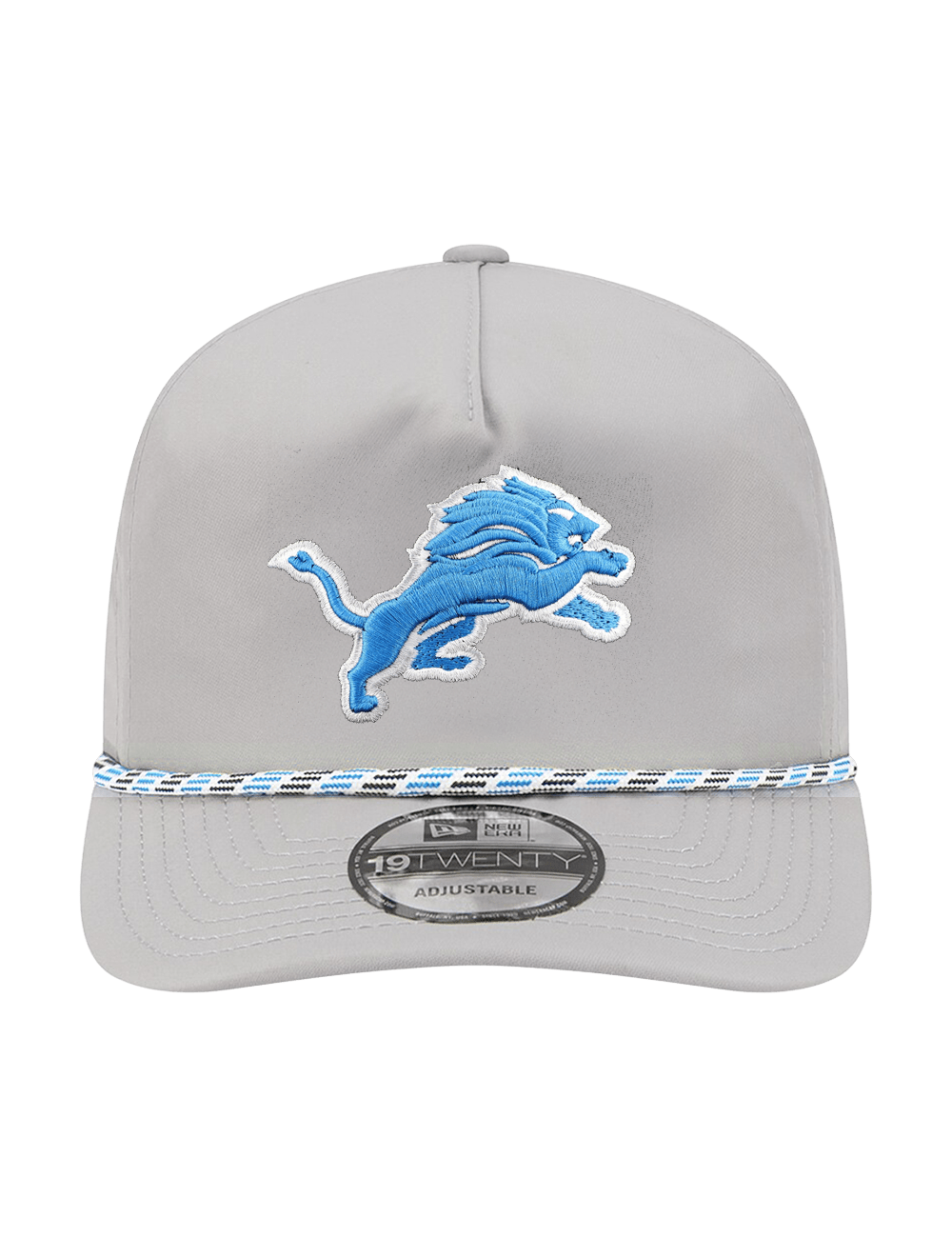 New Era Caps Detroit Lions New Era NFL Team Rope 19TWENTY Pre-Curved Snapback Hat - Grey