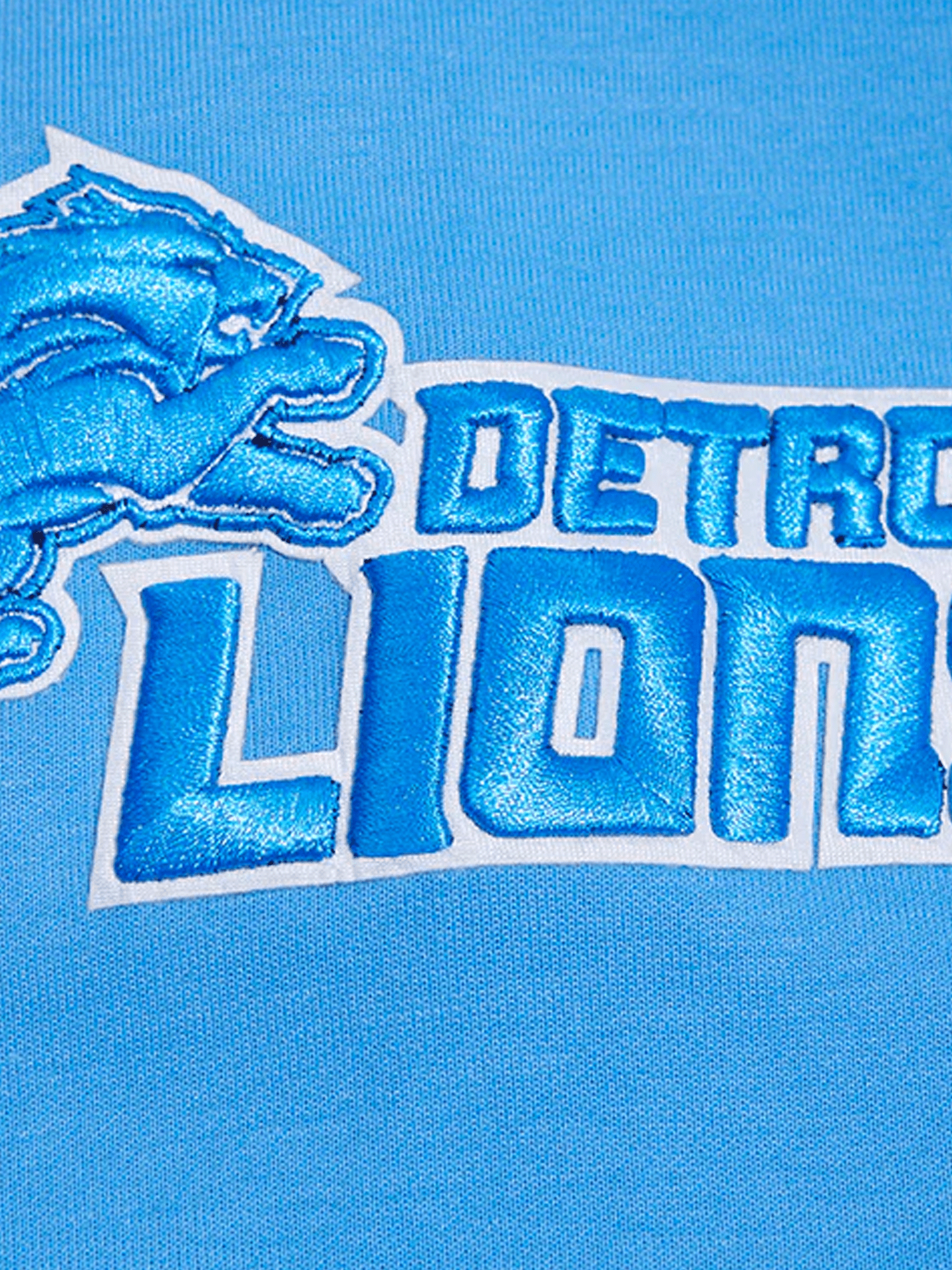 Pro Standard Jumpers Detroit Lions Pro Standard NFL Team Chenille Hoodie Jumper - Light Blue